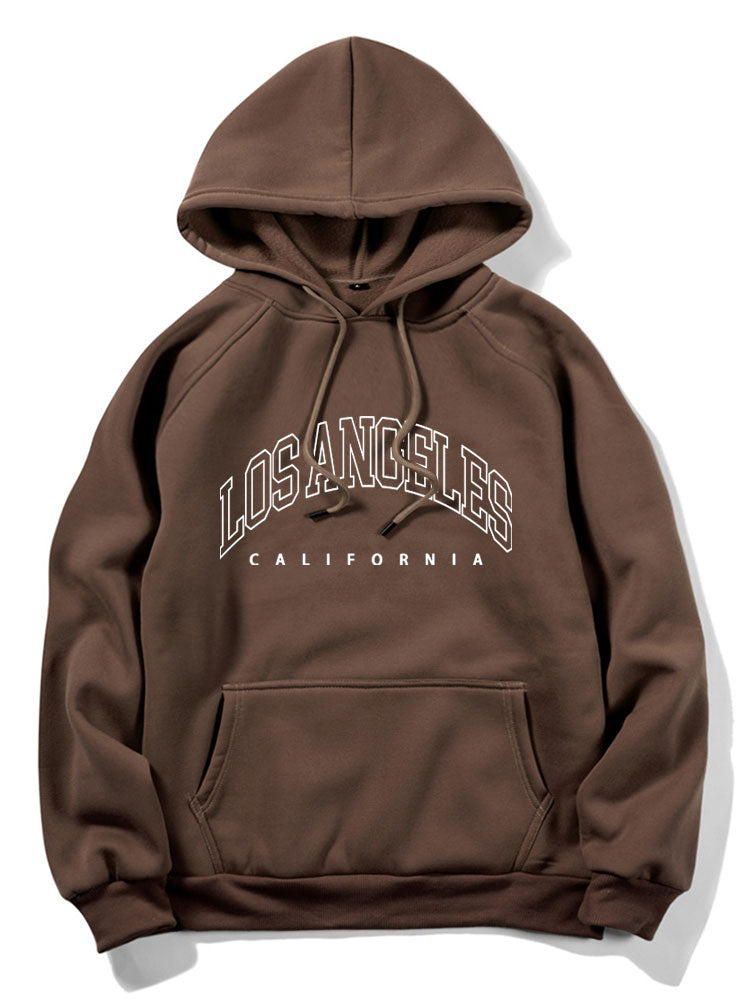 Los Angeles Letter Graphic Hoodies - Naturzy