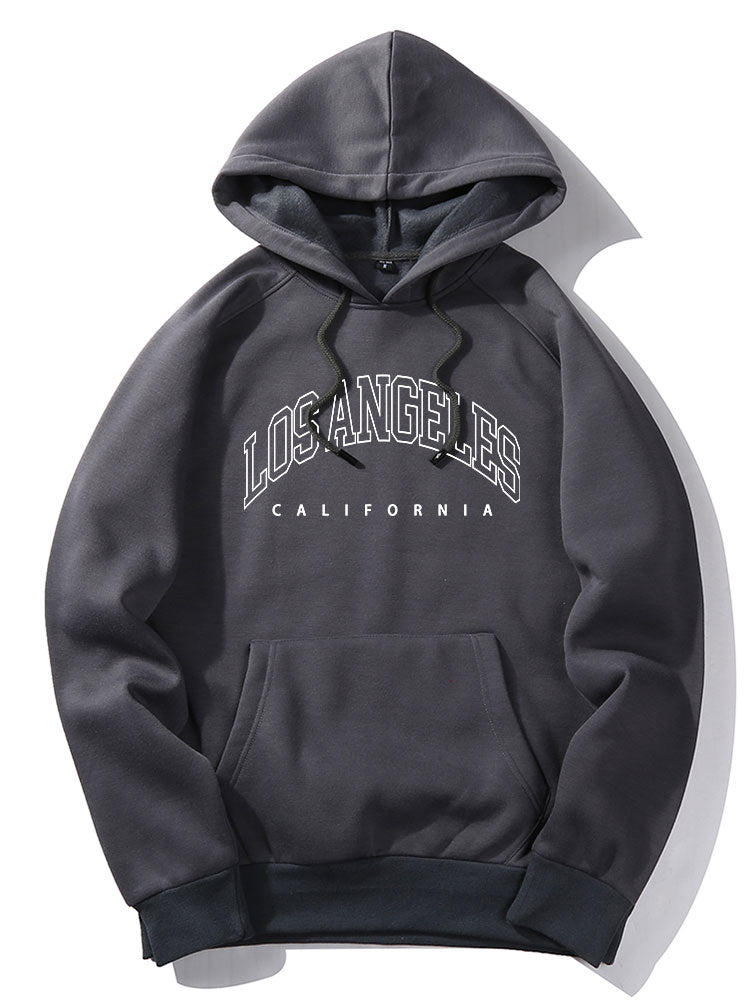 Los Angeles Letter Graphic Hoodies - Naturzy
