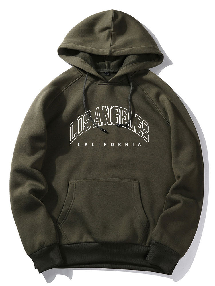 Los Angeles Letter Graphic Hoodies - Naturzy