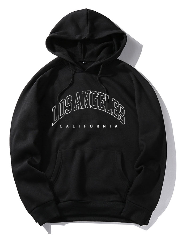 Los Angeles Letter Graphic Hoodies - Naturzy