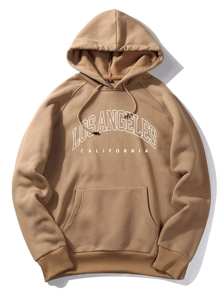 Los Angeles Letter Graphic Hoodies - Naturzy