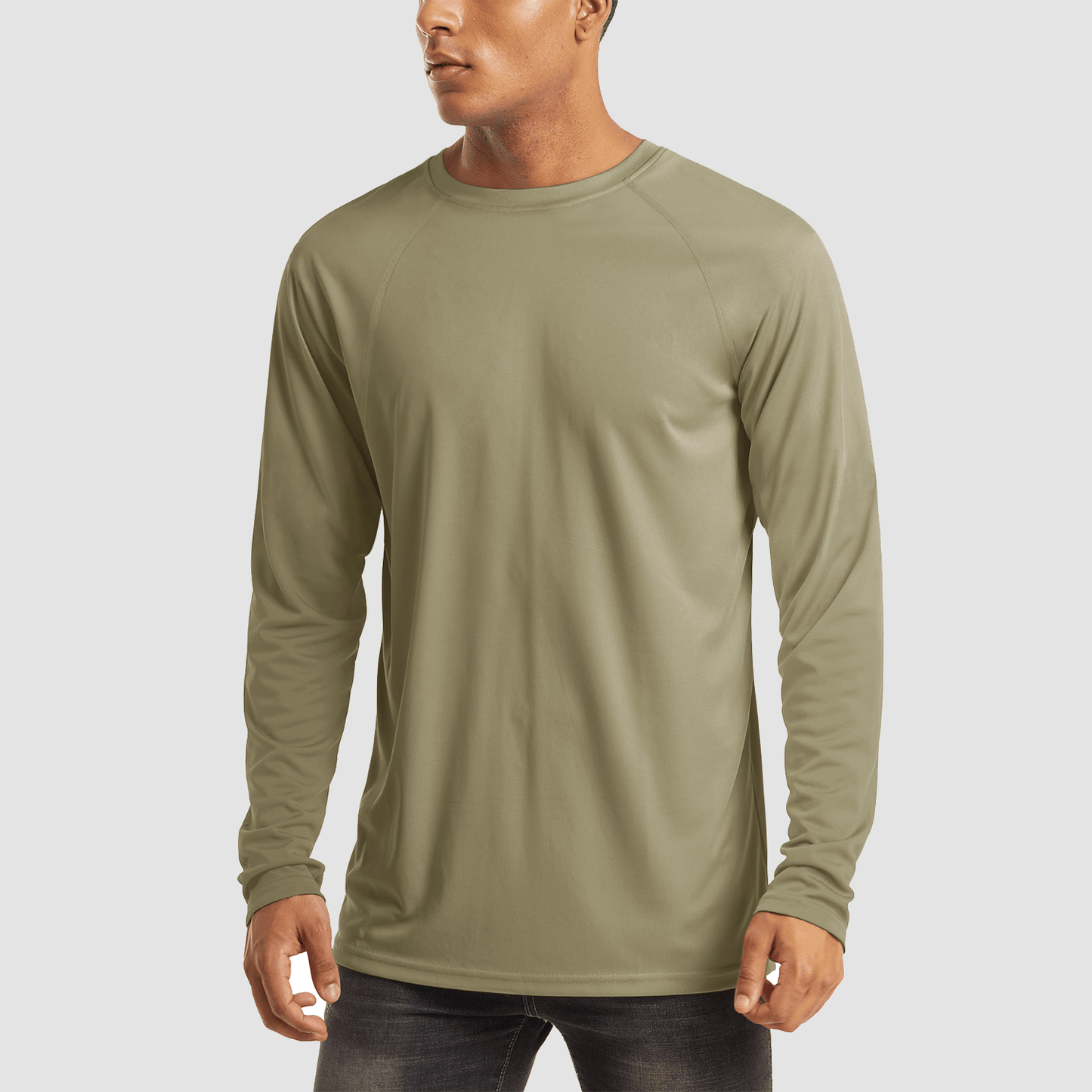 Men's Long Sleeve UPF 50+ UV Sun Protection Athletic for Hiking Running Workout Shirt