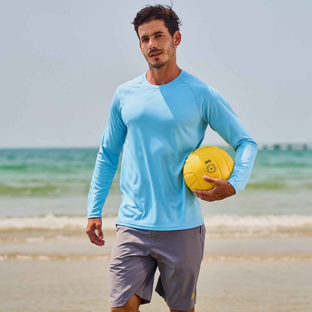 NATURZY-Men's UPF 50+ Quick Dry Shirt - Sun Protection for Hiking