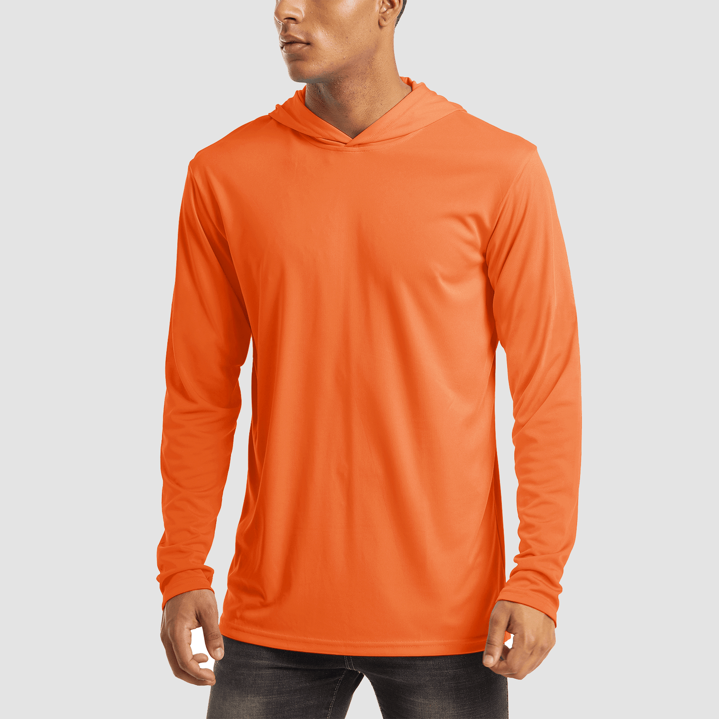 Men's Hooded UPF 50+ UV Protection Long Sleeve Athletic Fishing Shirts