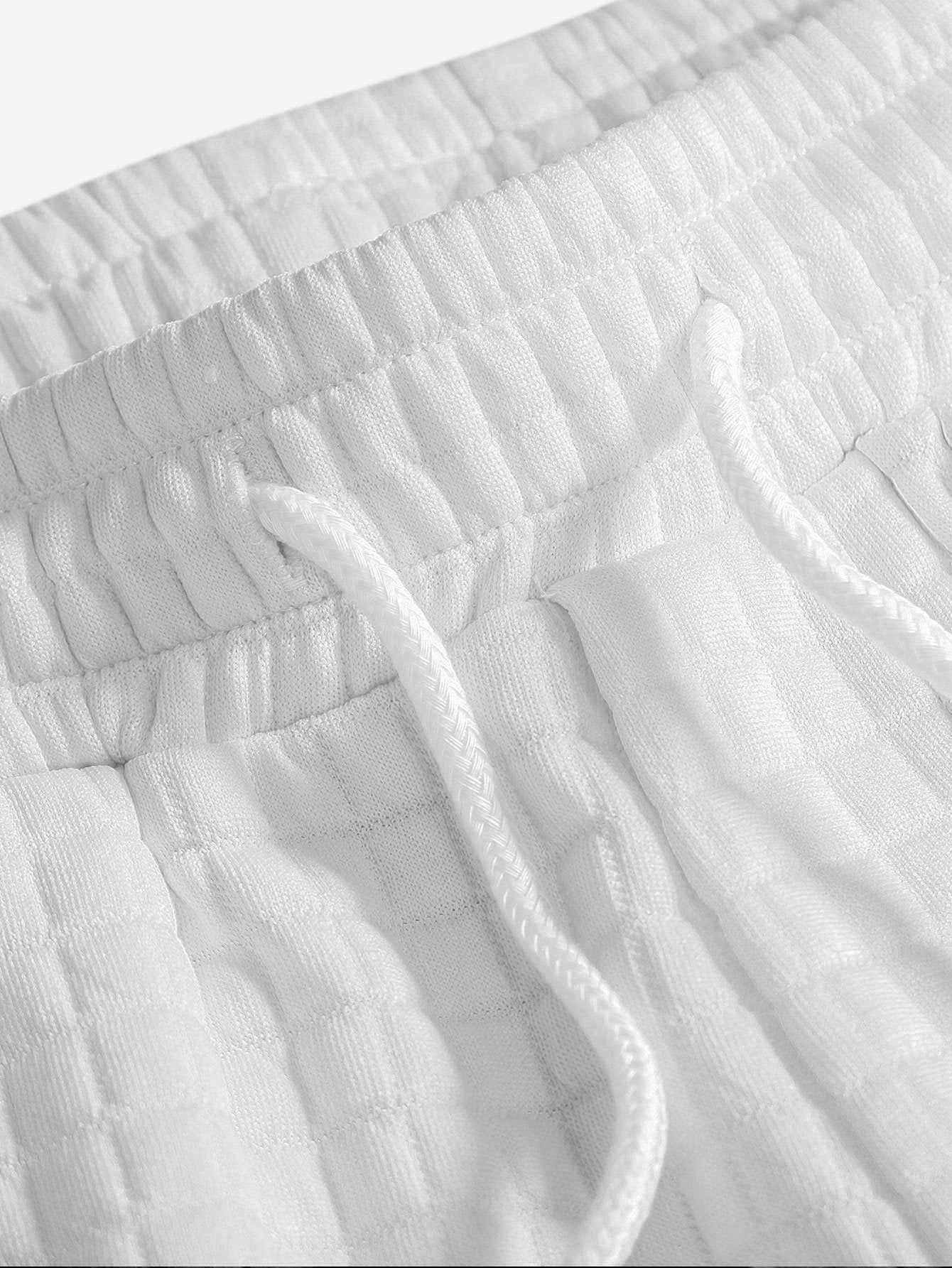 Waffle Drawstring Shorts - Naturzy