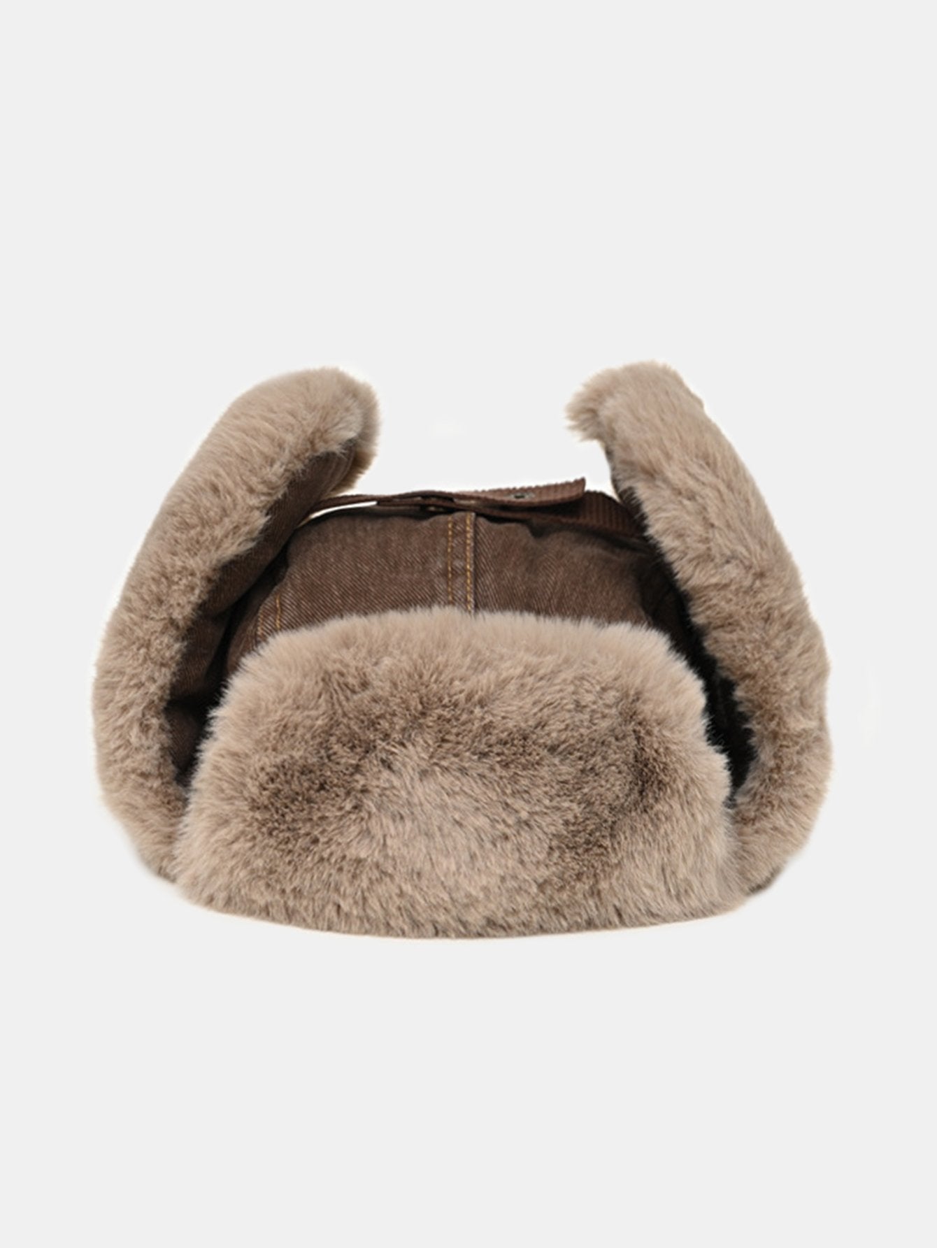 Star Patch Denim Plush Trooper Trapper Hat - Naturzy
