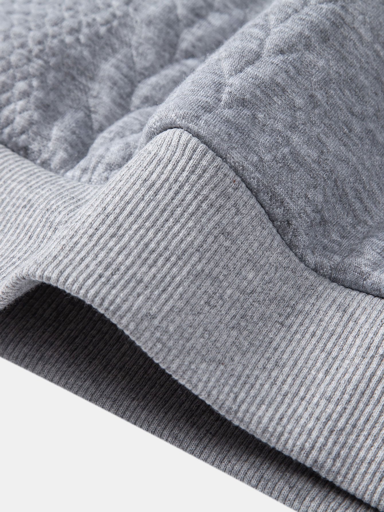 Relax Fit Wheat Jacquard Hoodie - Naturzy