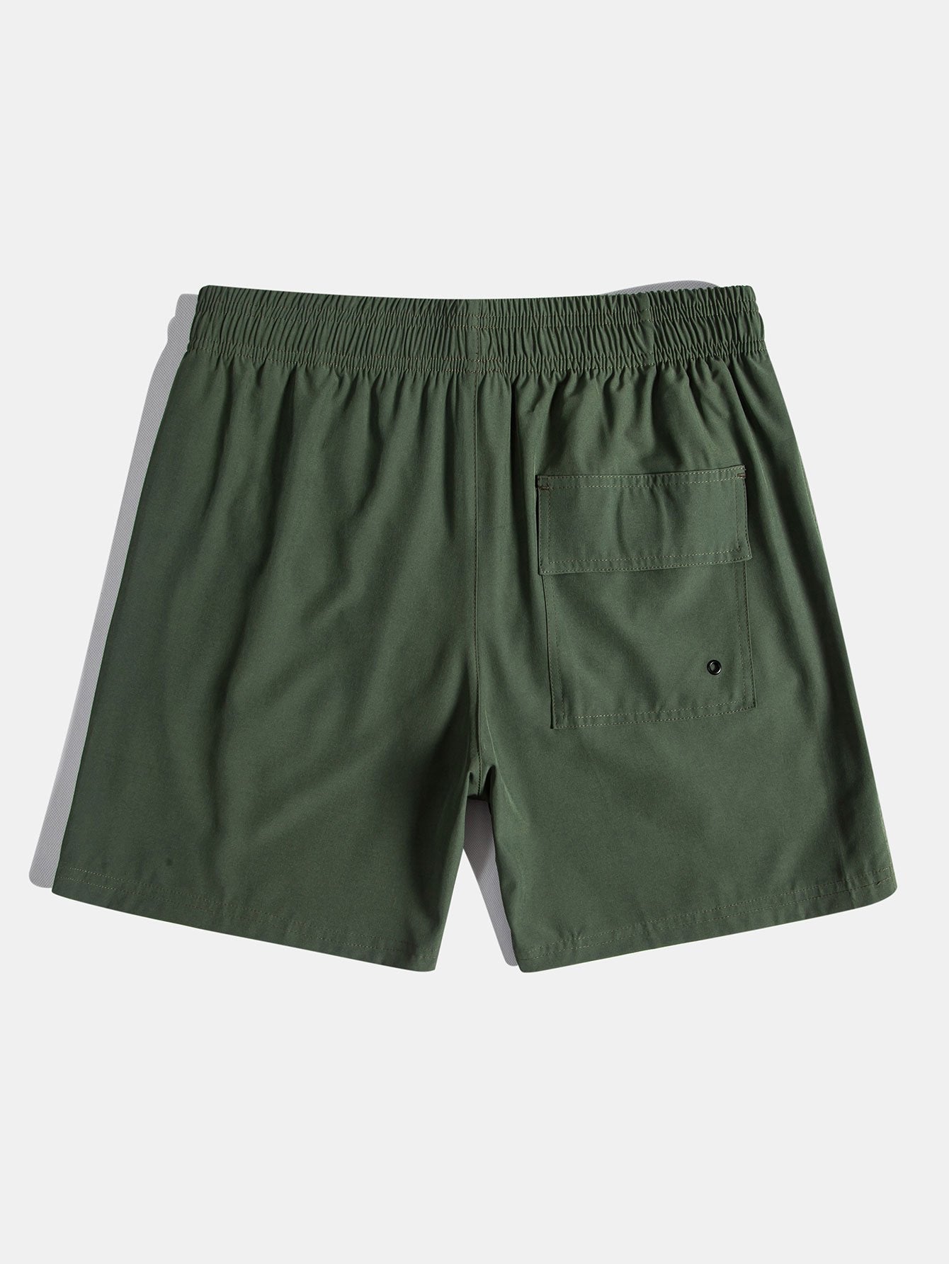 Solid Drawstring Swim Shorts - Naturzy