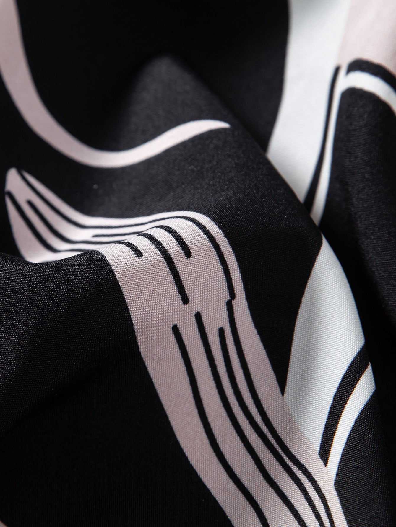 Abstract Print Button Up Shirt - Naturzy