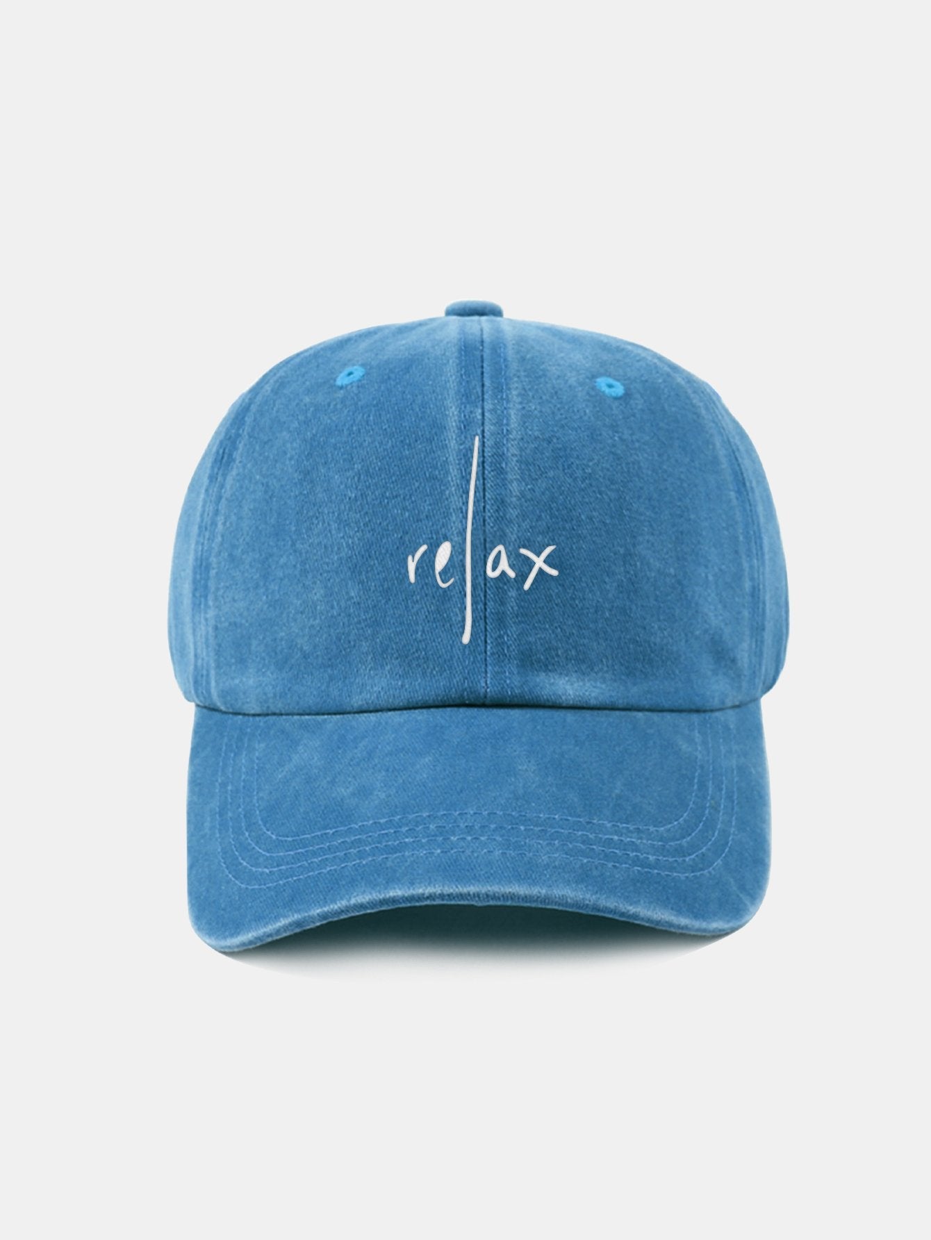 Relax Pattern Classic Retro Washed Distressed Cotton Baseball Cap - Naturzy