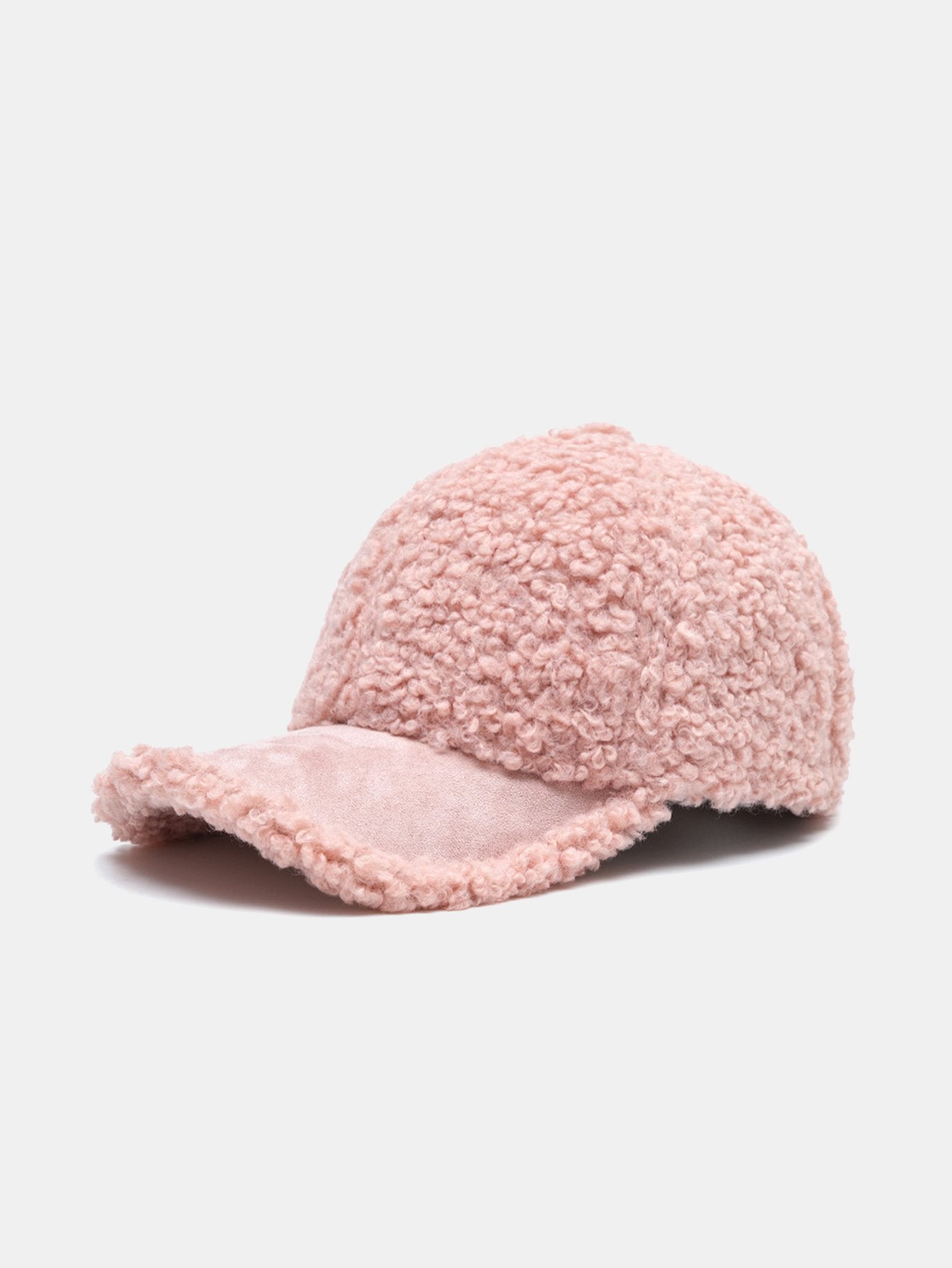 Solid Color Teddy Plush Baseball Cap - Naturzy