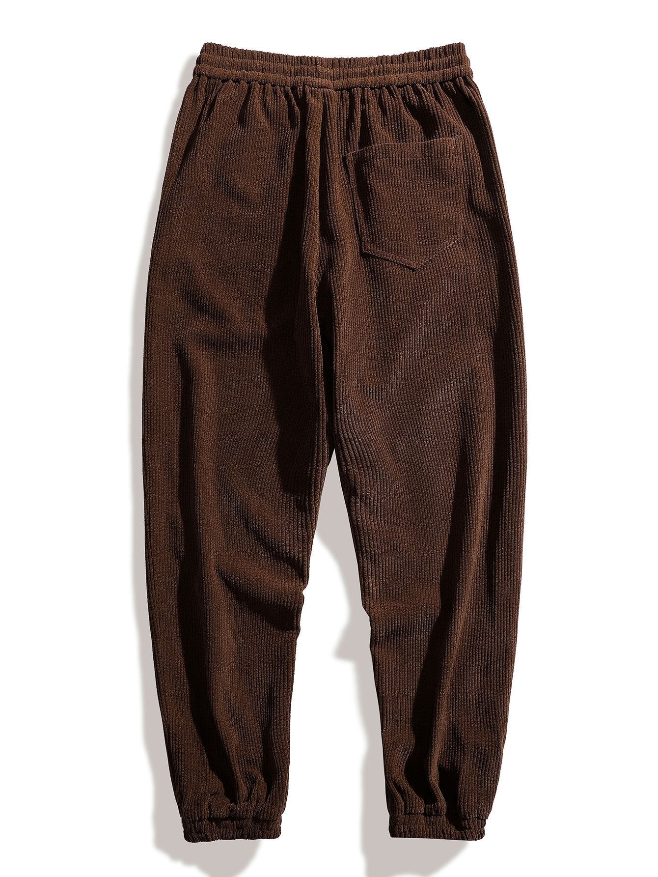 Drawstring Corduroy Jogger Pants - Naturzy