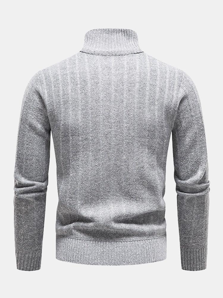 Textured Quarter Zip Sweater - Naturzy