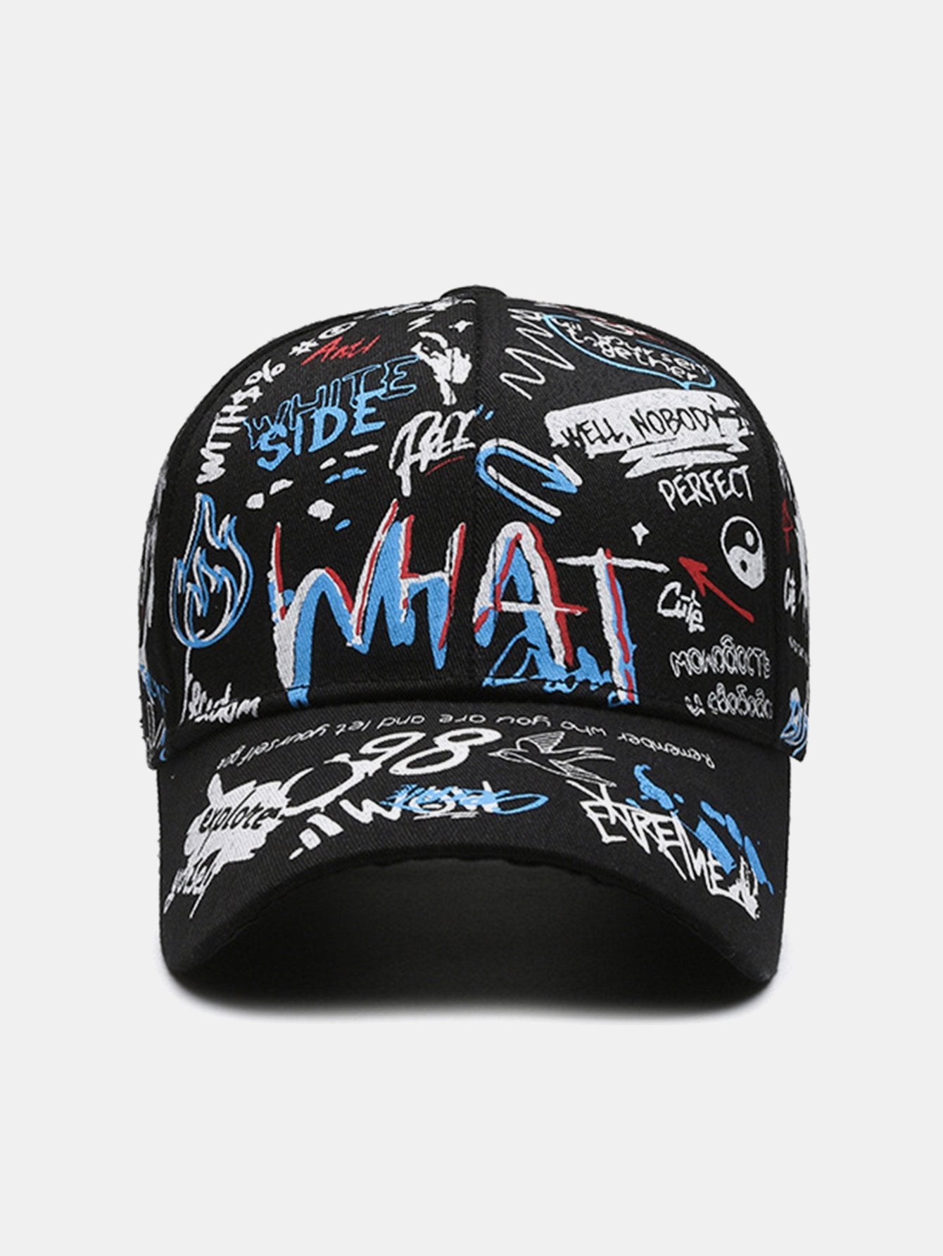 Hip Hop Graffiti Slogan Pattern Baseball Cap - Naturzy