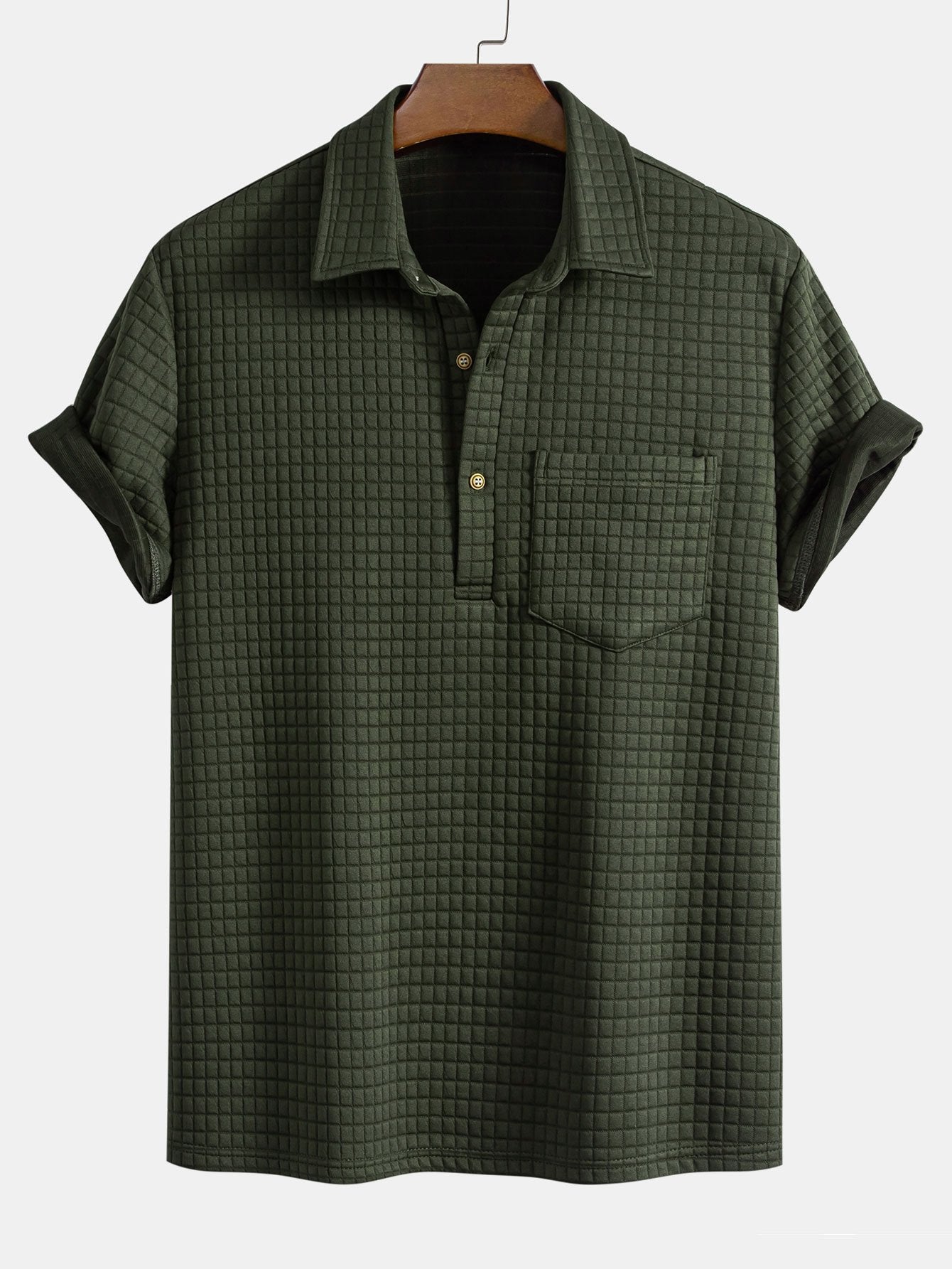 Waffle Polo With Pockets - Naturzy