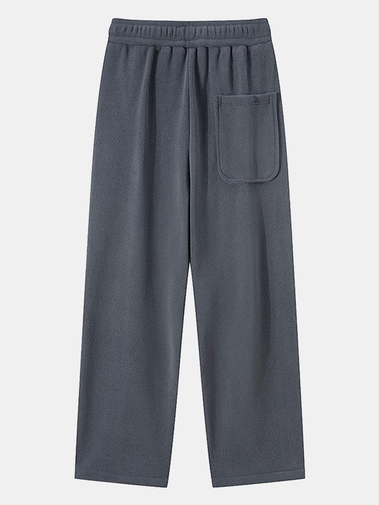 3 Pieces Polar Fleece Loose Fit Straight Leg Pants - Naturzy