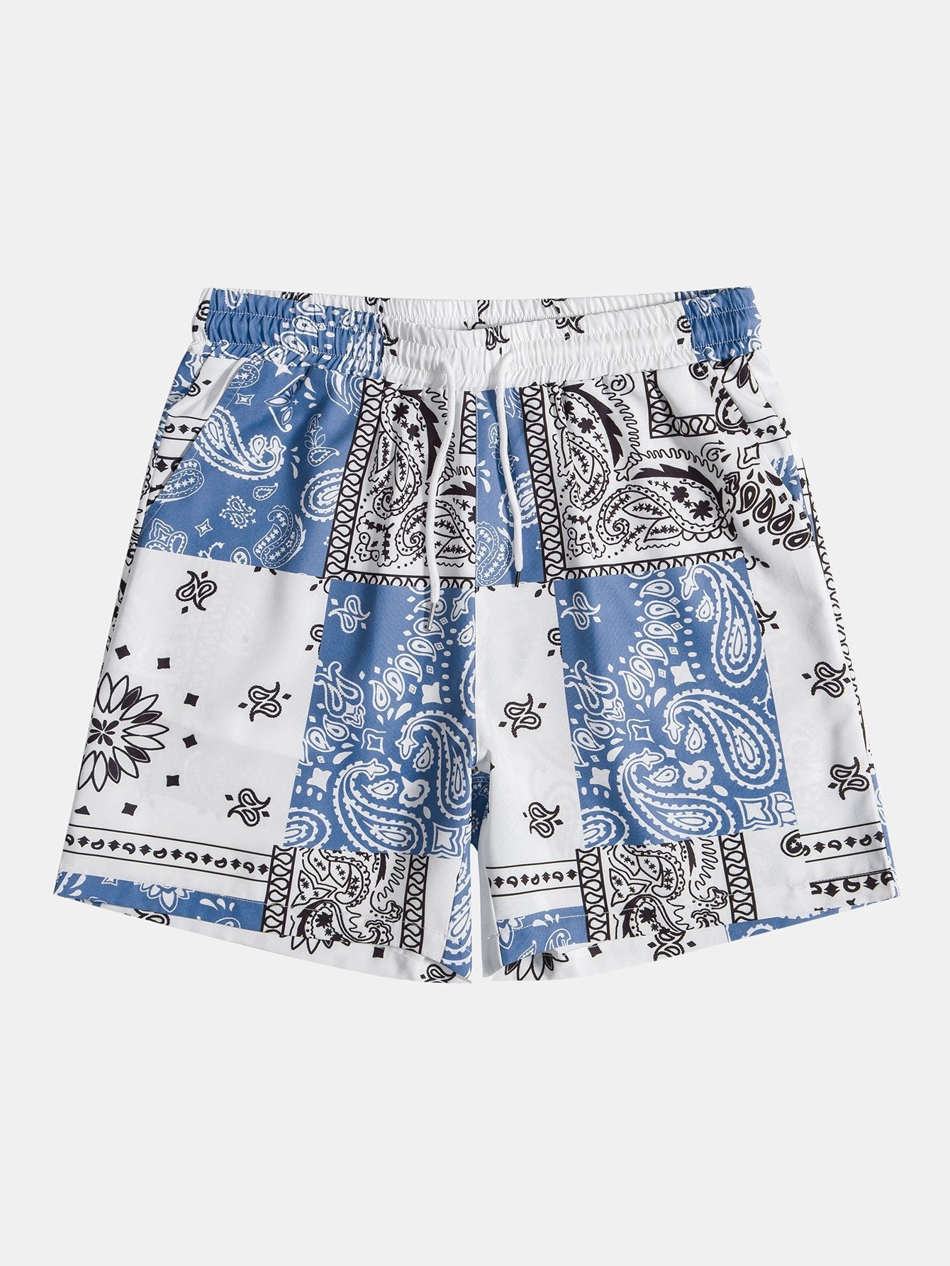 Paisley Print Drawstring Shorts #Random Pattern Design# - Naturzy