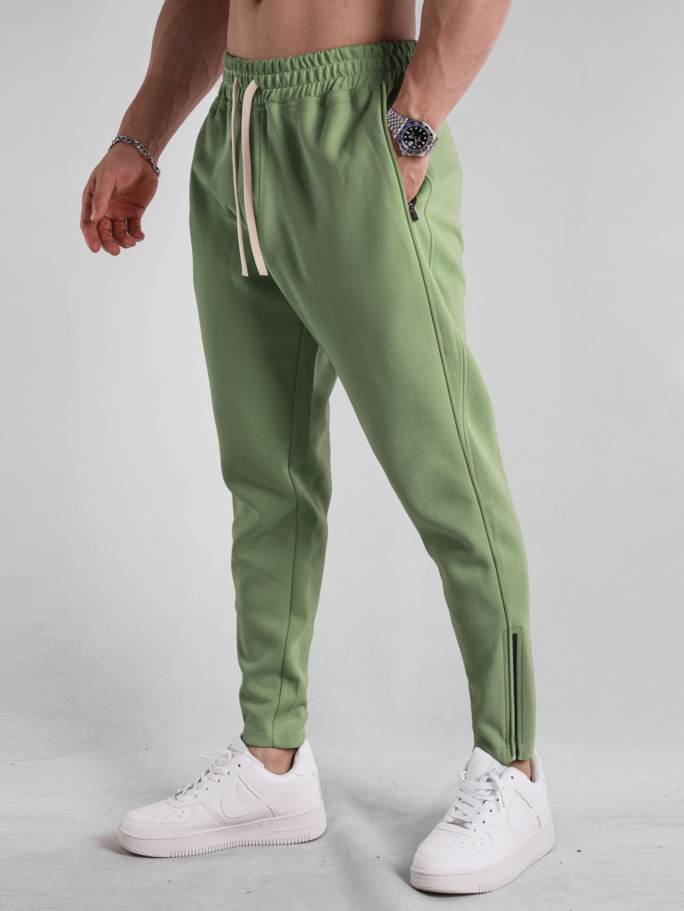 Zip Hem Jogger Pants - Naturzy