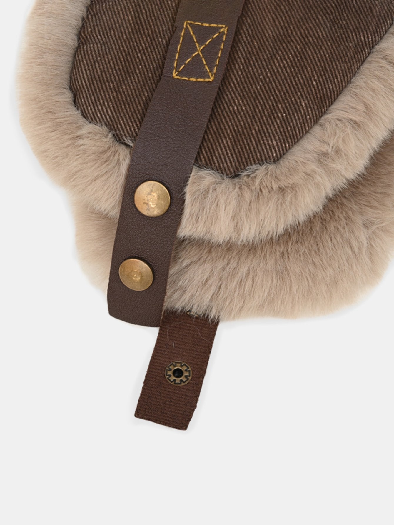 Star Patch Denim Plush Trooper Trapper Hat - Naturzy