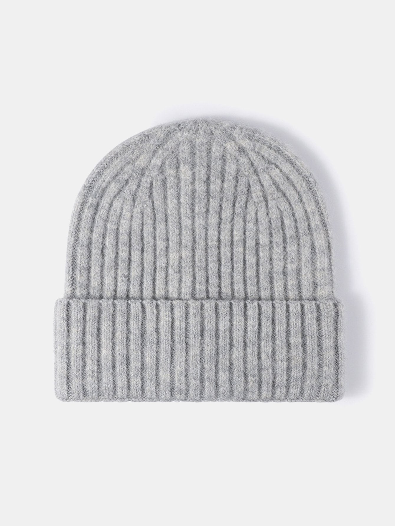 Faux Wool Warm Stripe Knit Beanie Hat - Naturzy