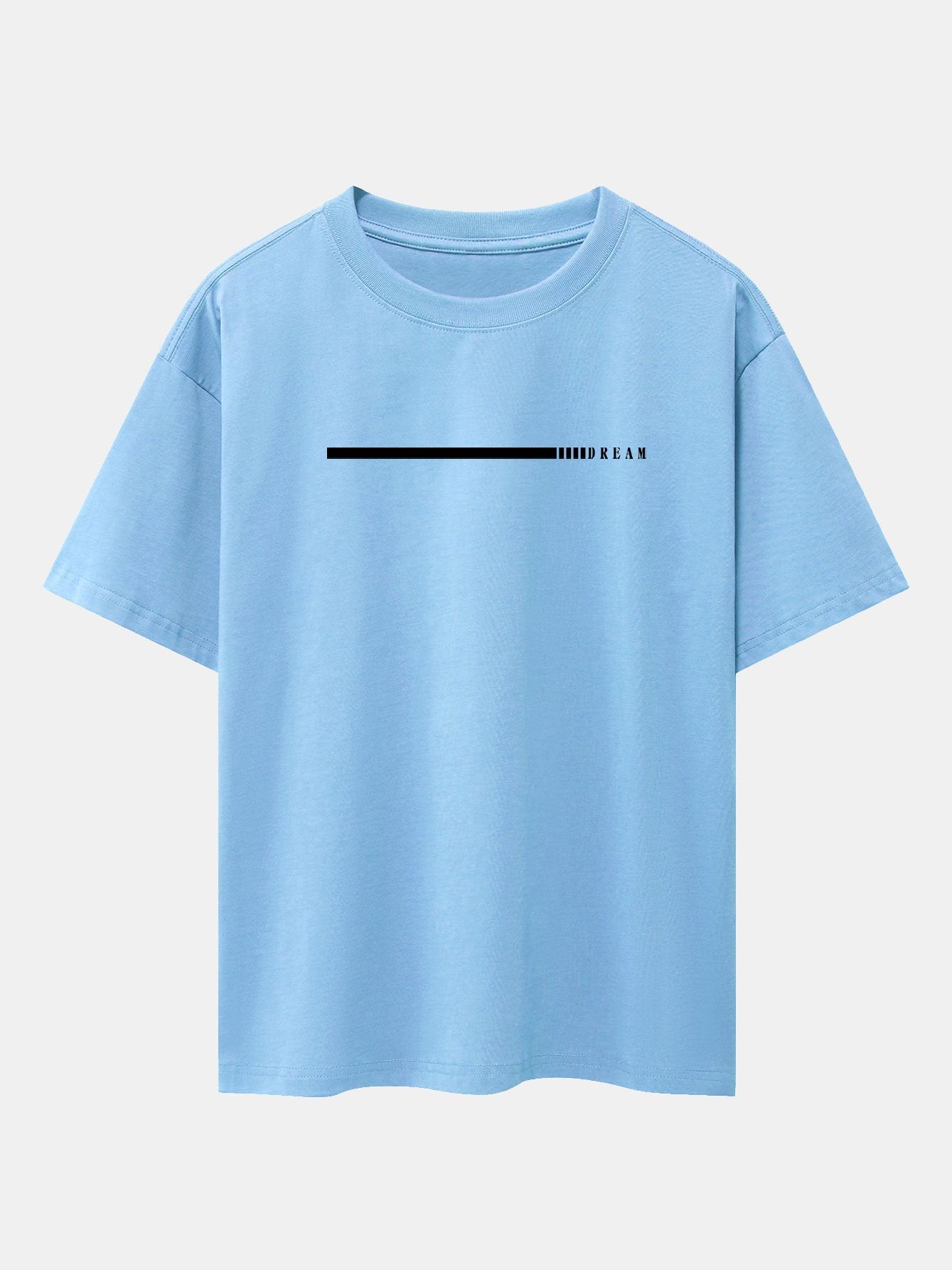 Dream Slogan Print Drop Shoulder Oversize T-Shirt - Naturzy