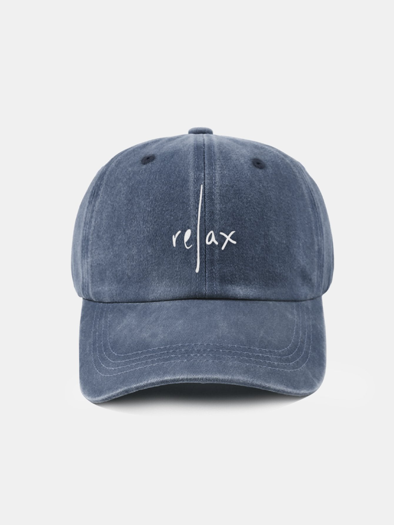 Relax Pattern Classic Retro Washed Distressed Cotton Baseball Cap - Naturzy