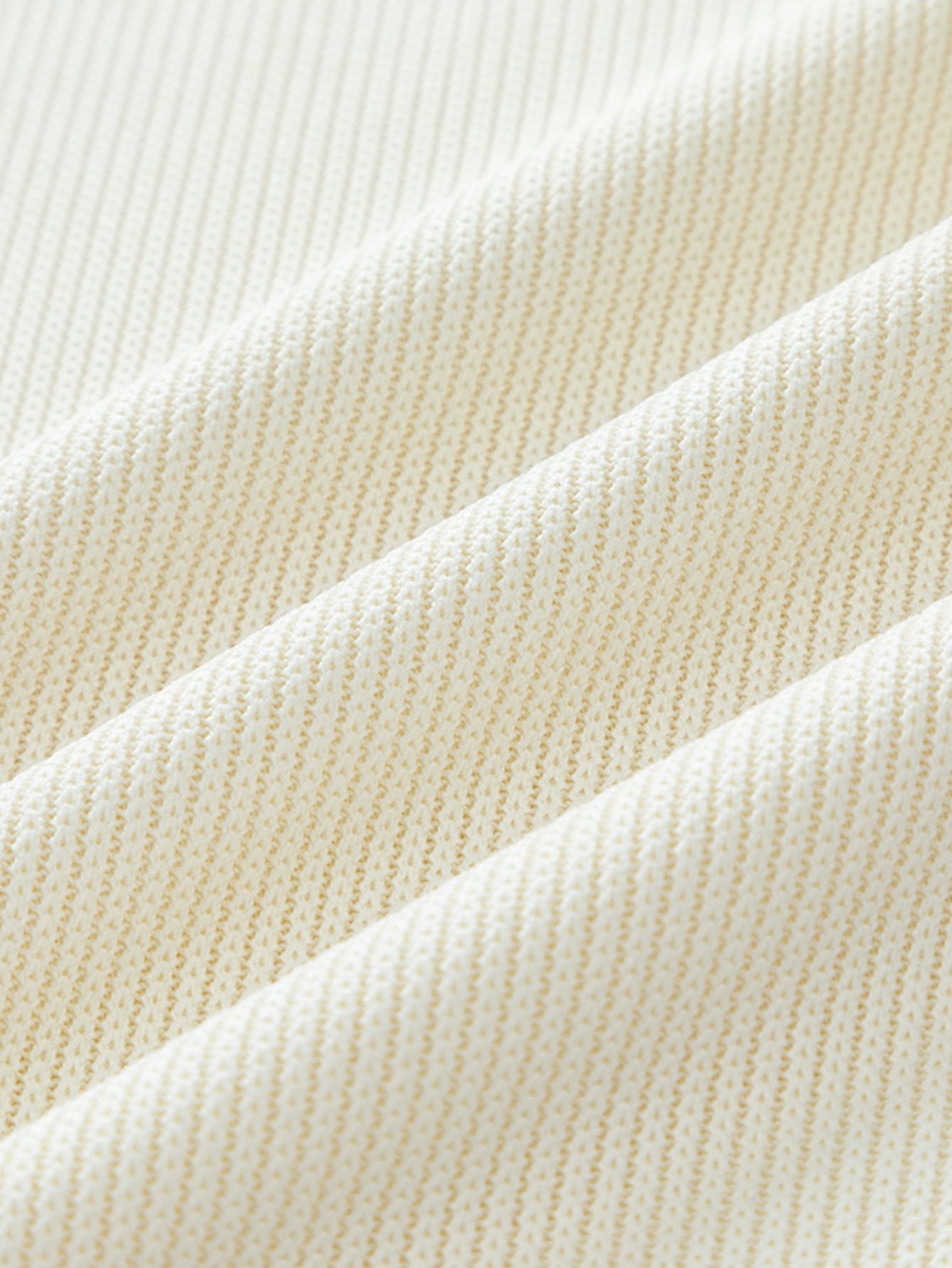 Long Sleeve Relax Fit Knit Ribbed T-Shirt - Naturzy