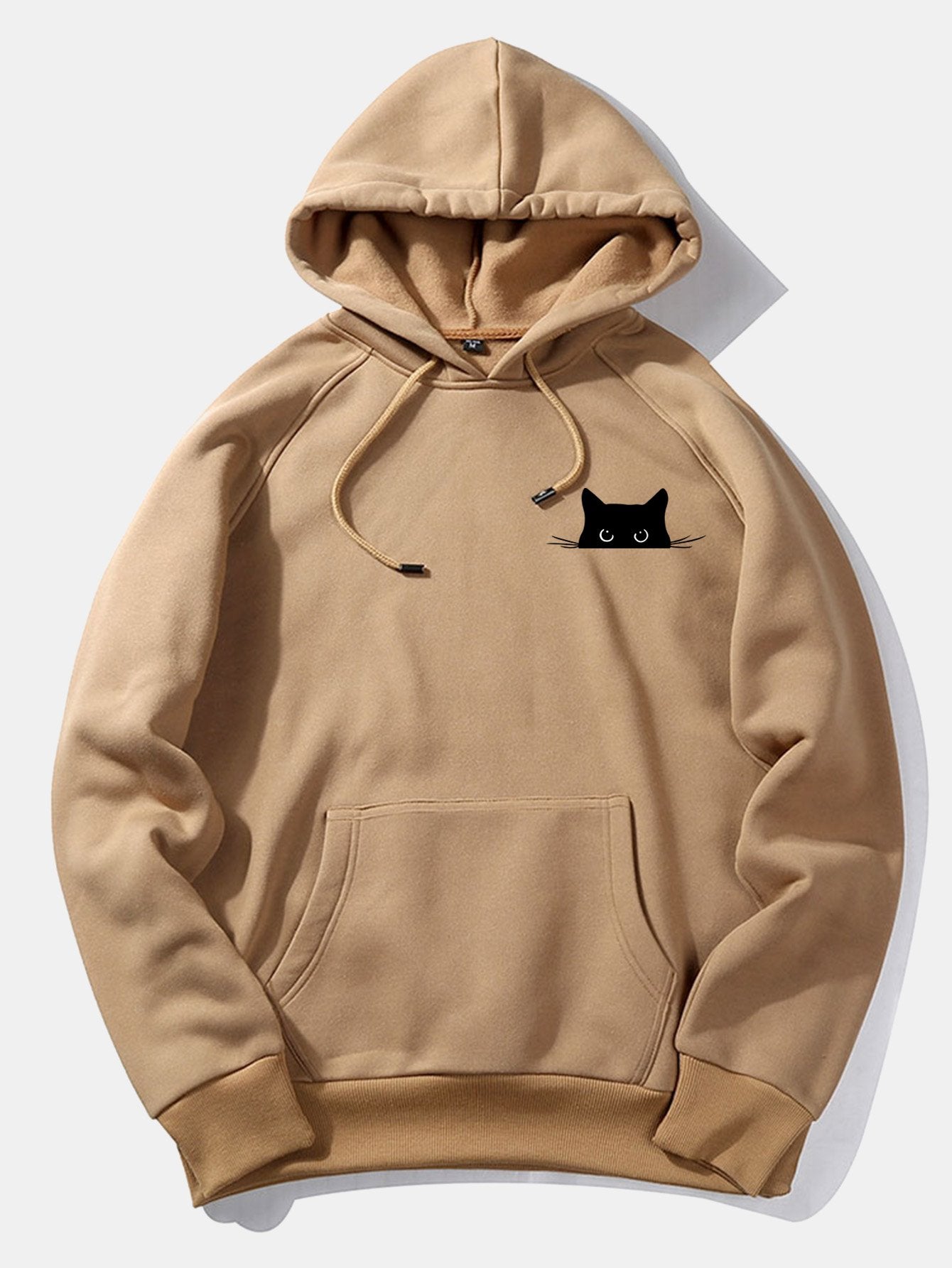Black Cat Print Hoodie - Naturzy
