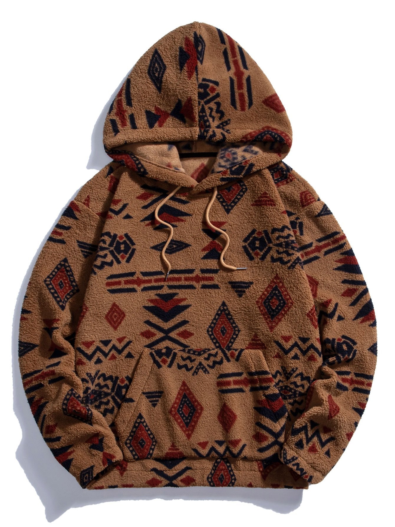 Aztec Print Teddy Hoodie - Naturzy