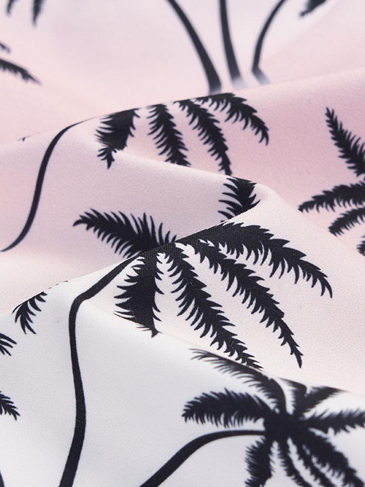 Palm Tree Print Swim Shorts - Naturzy