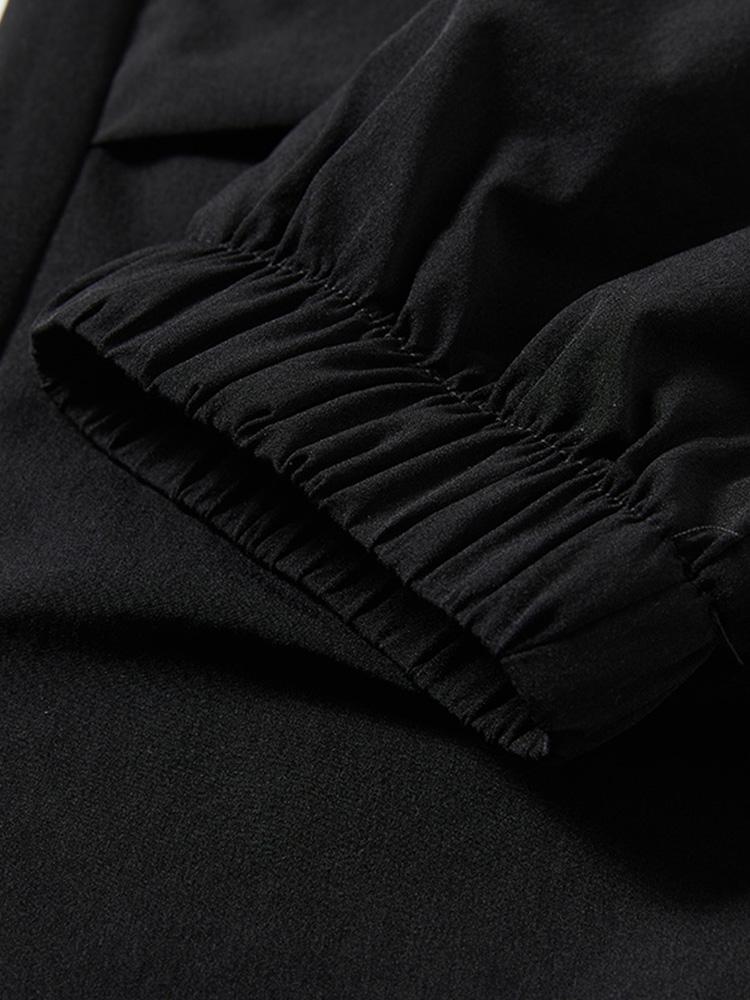 Elastic Waist Parachute Cargo Pants - Naturzy