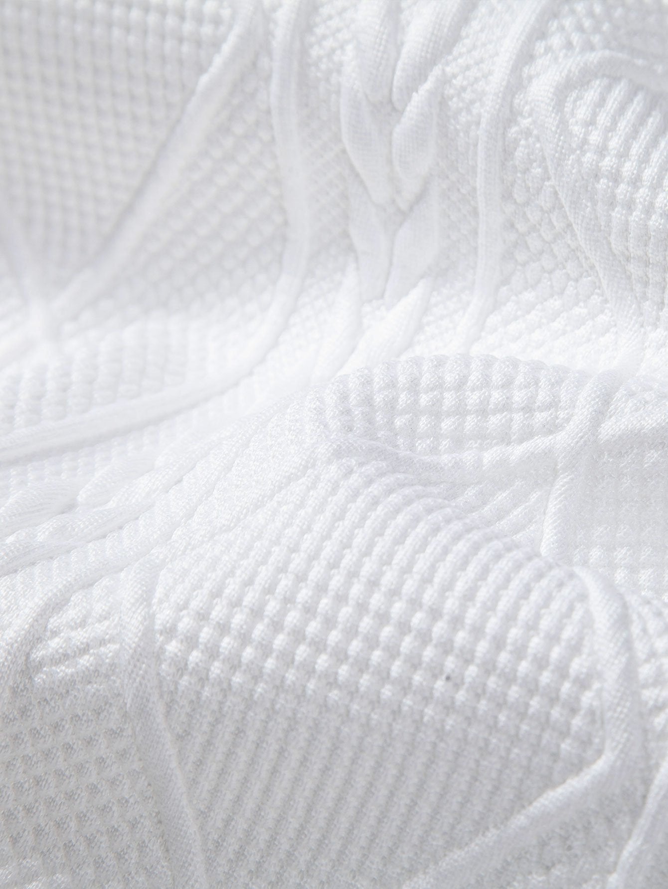 Relax Fit Geometric Jacquard Hoodie - Naturzy