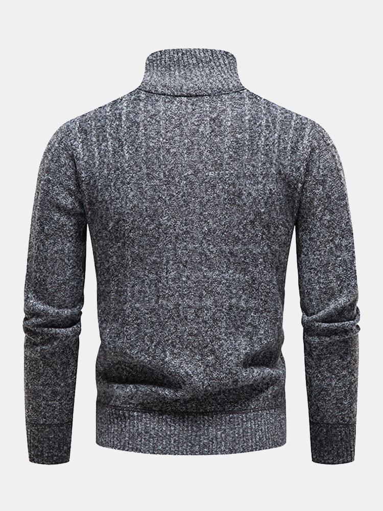 Textured Quarter Zip Sweater - Naturzy