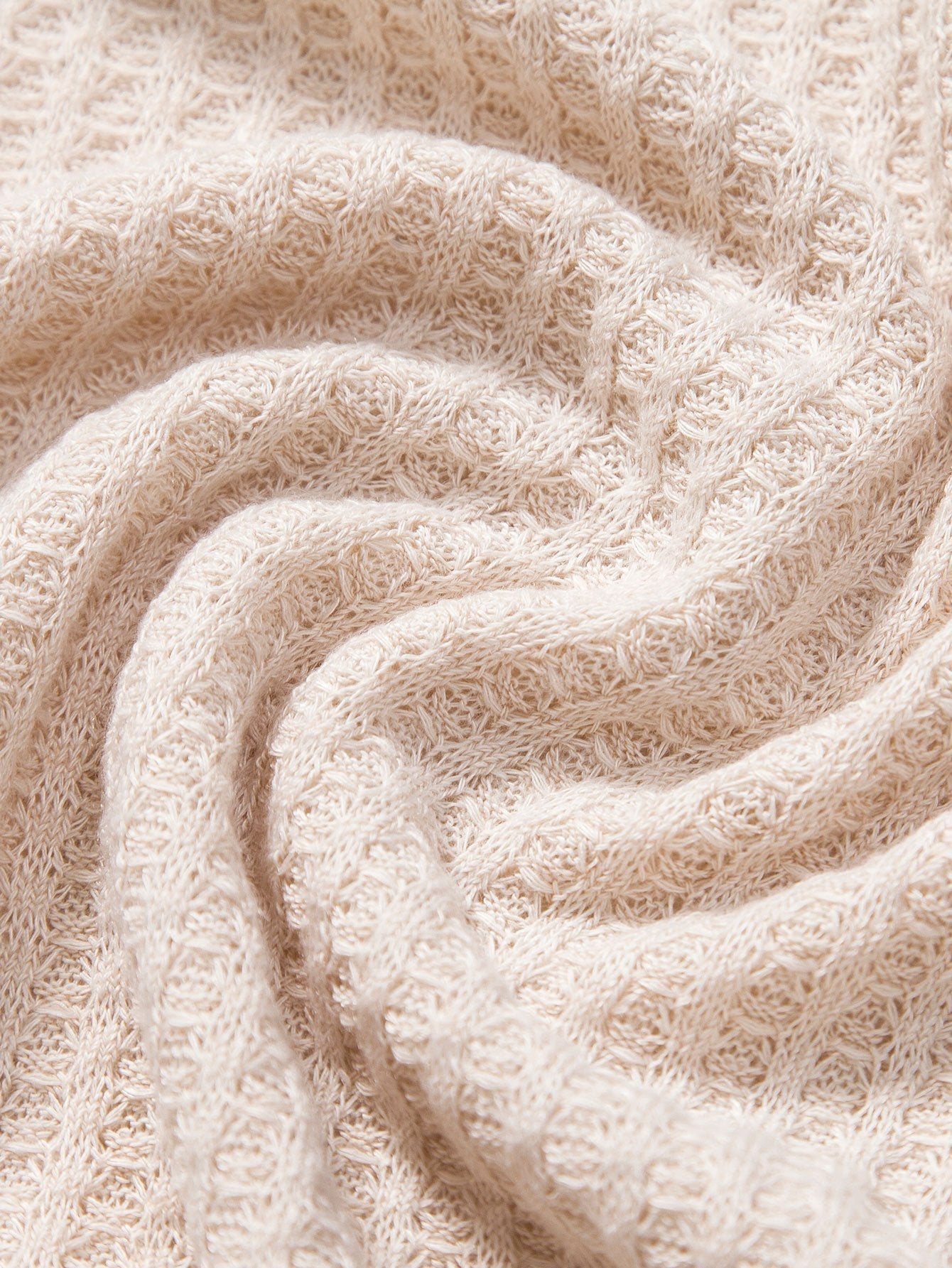 Knitted Waffle Polo Shirt - Naturzy