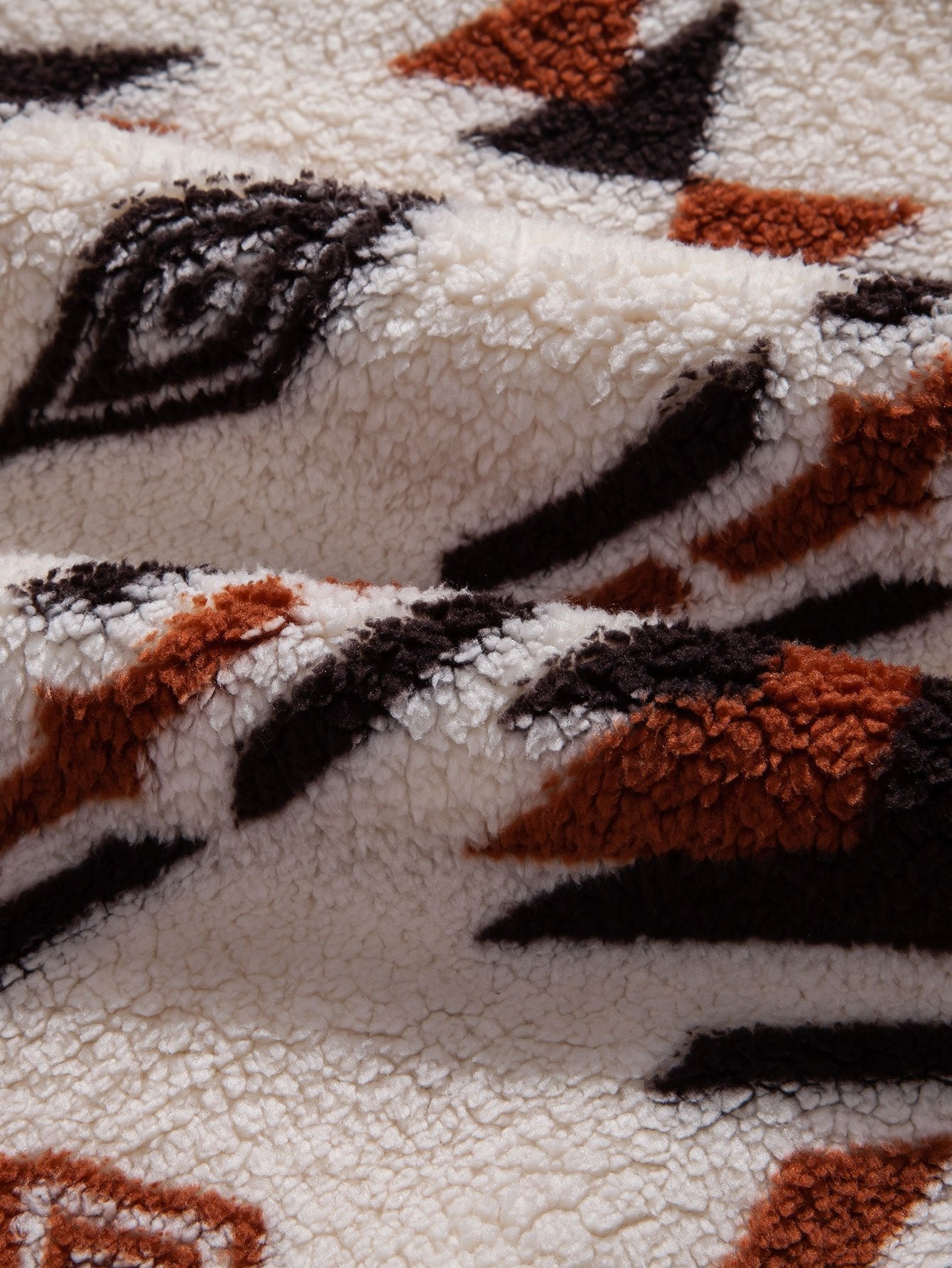 Aztec Print Teddy Hoodie - Naturzy