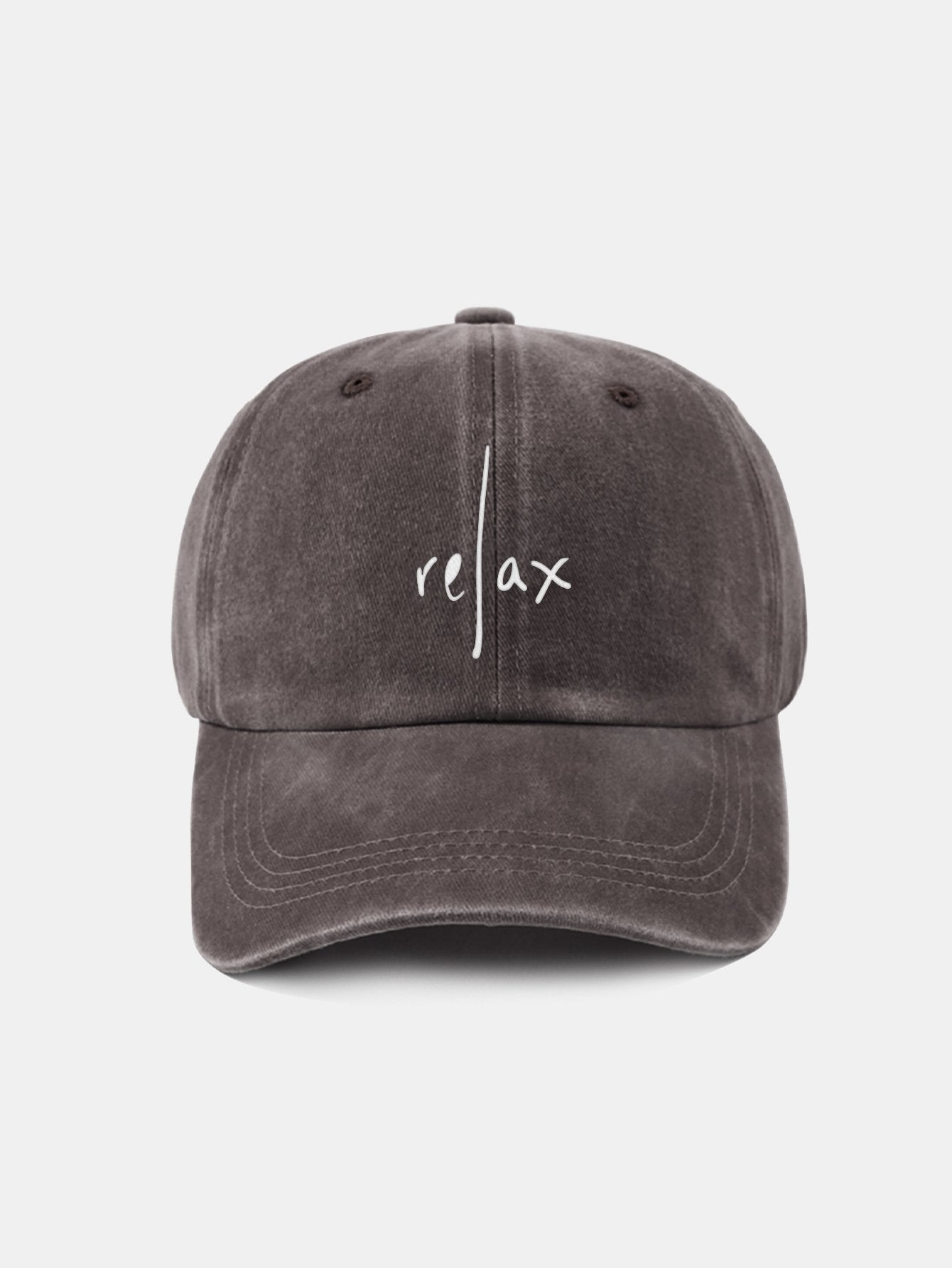 Relax Pattern Classic Retro Washed Distressed Cotton Baseball Cap - Naturzy