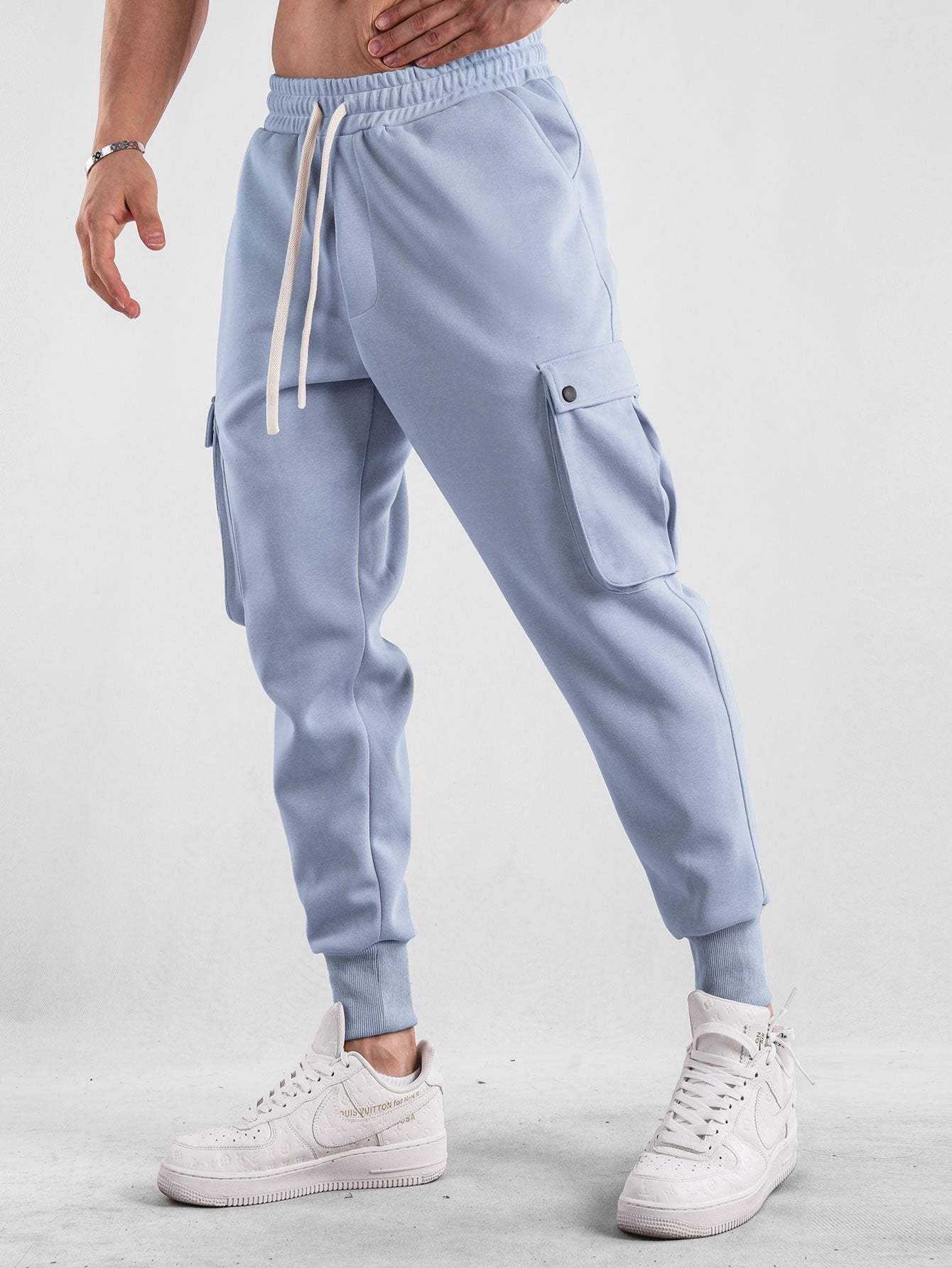 Drawstring Cargo Jogger Pants - Naturzy