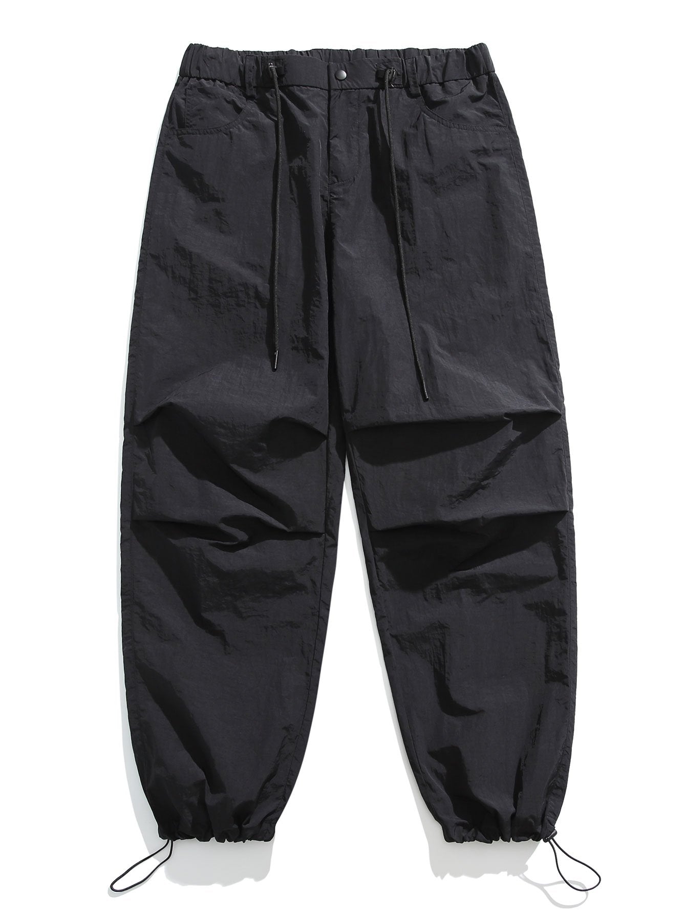 Elastic Waist Parachute Pants - Naturzy