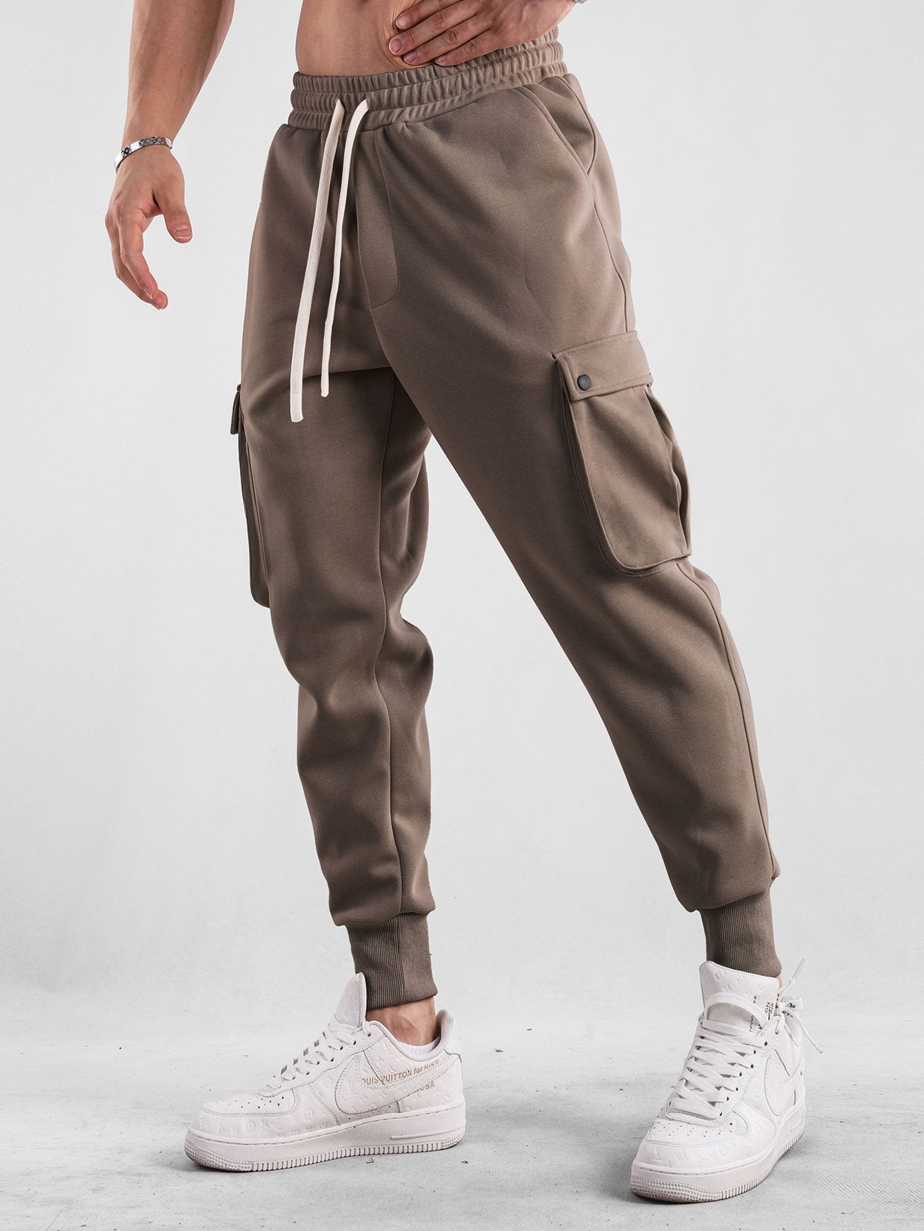 Drawstring Cargo Jogger Pants - Naturzy