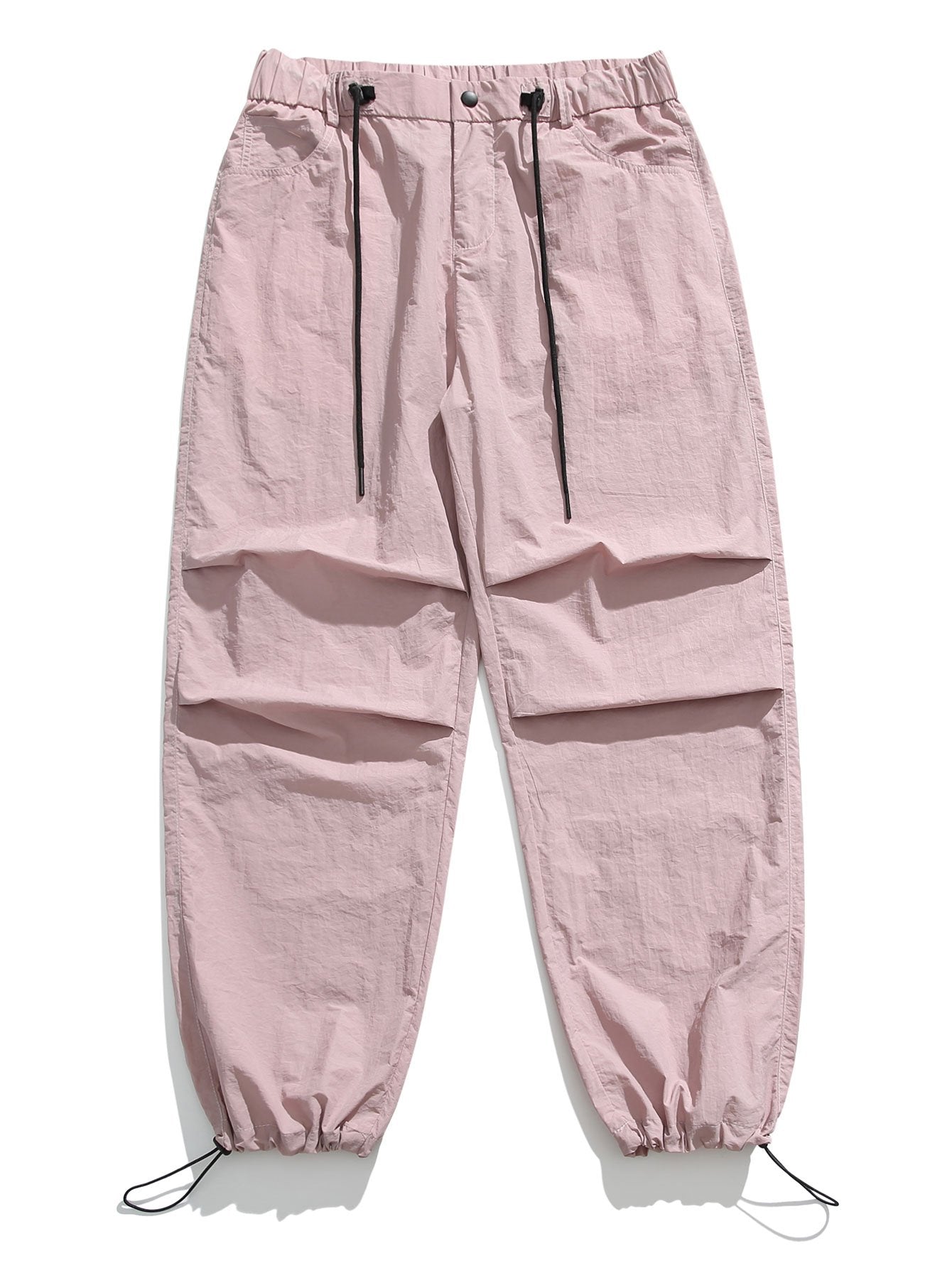 Elastic Waist Parachute Pants - Naturzy