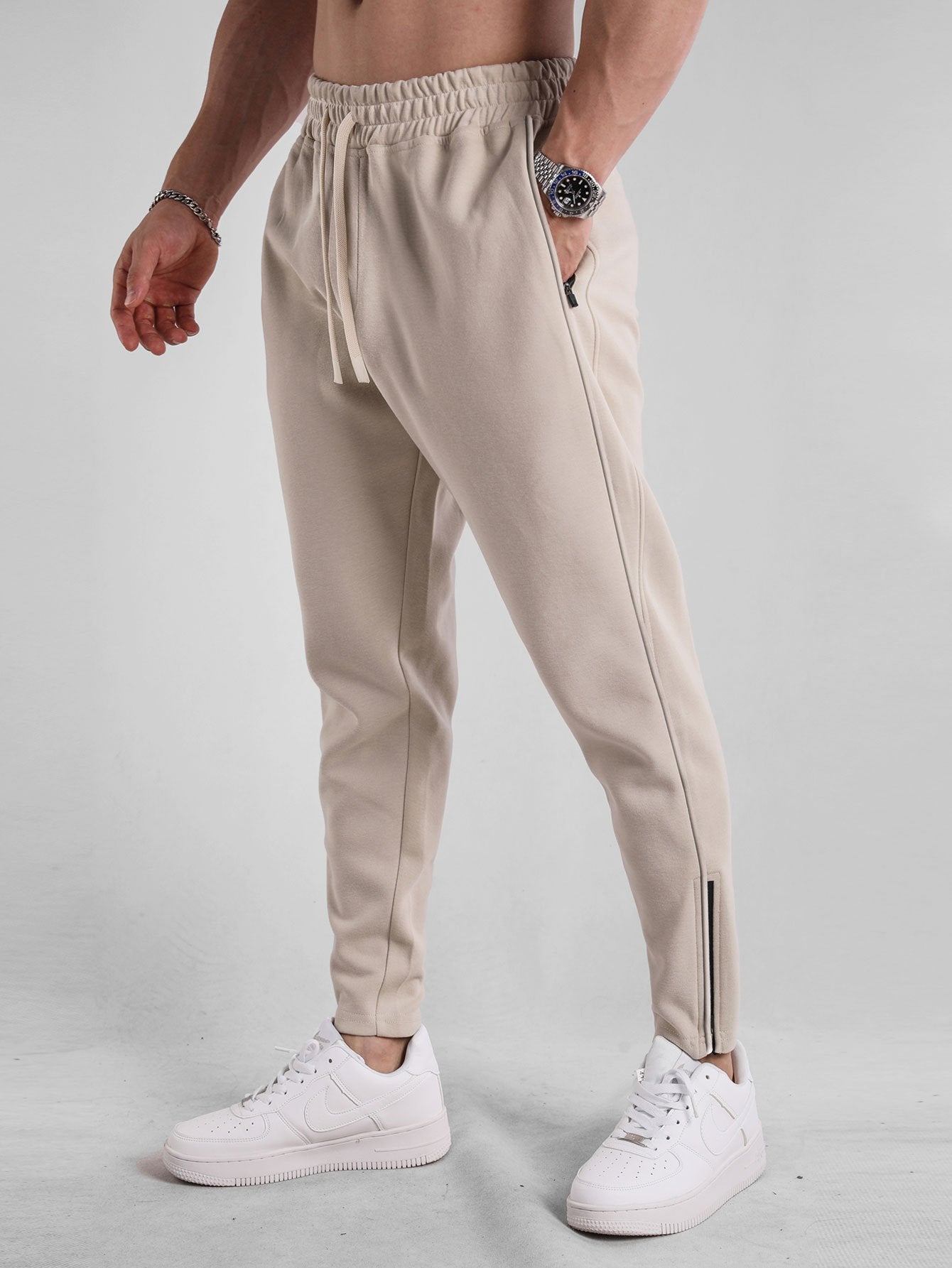 Zip Hem Jogger Pants - Naturzy
