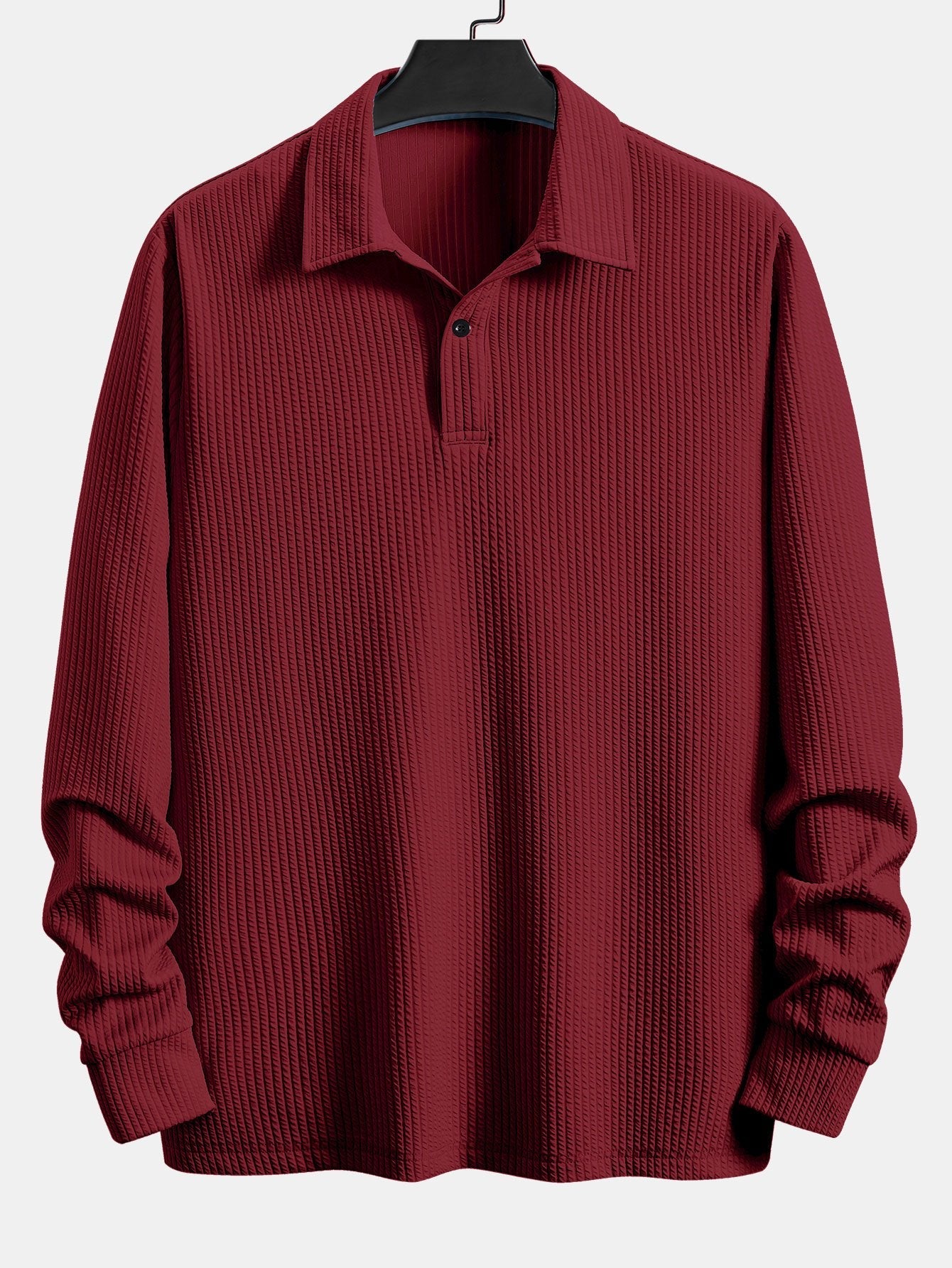 Long Sleeve Ribbed Polo - Naturzy