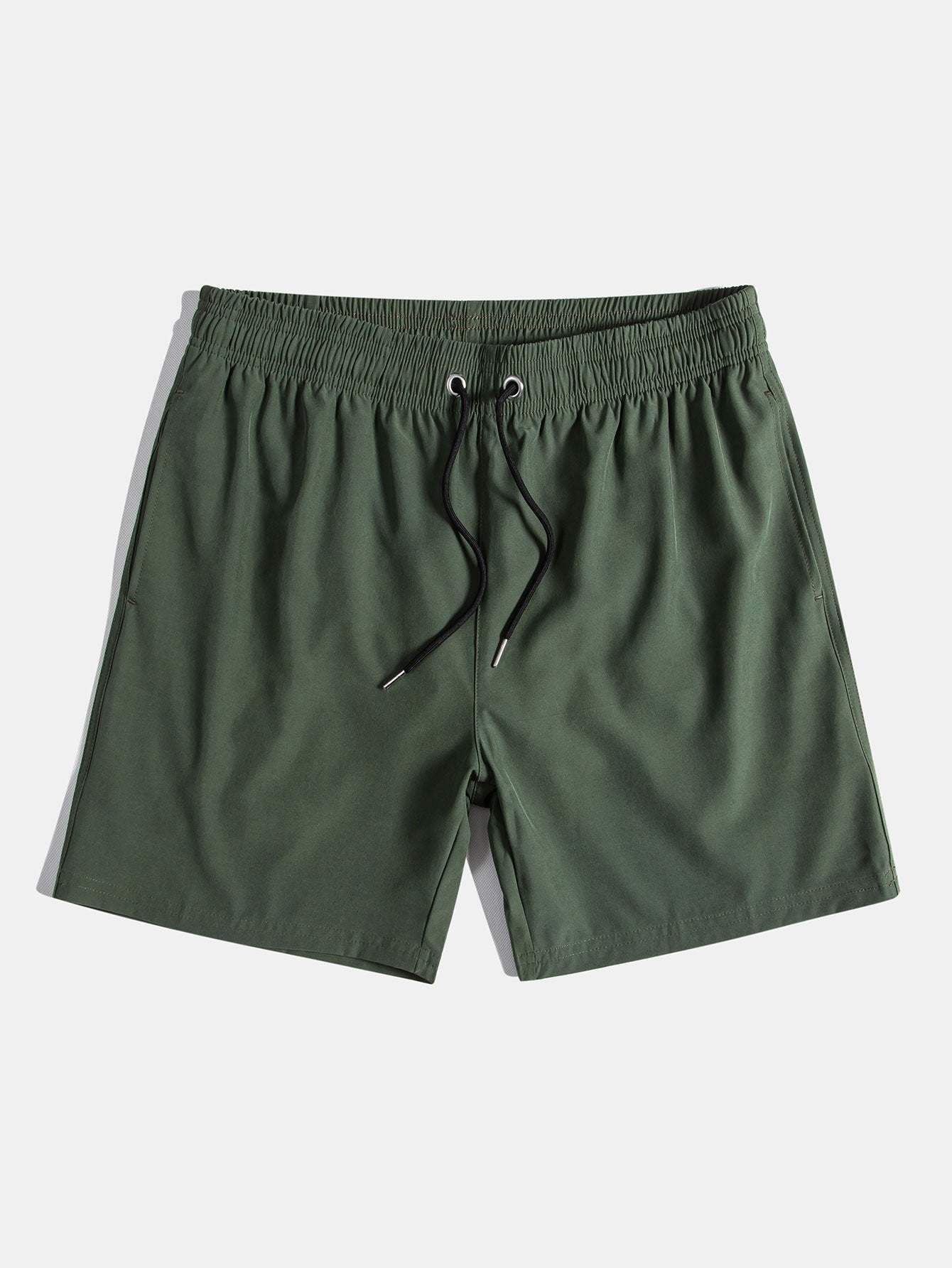 Solid Drawstring Swim Shorts - Naturzy