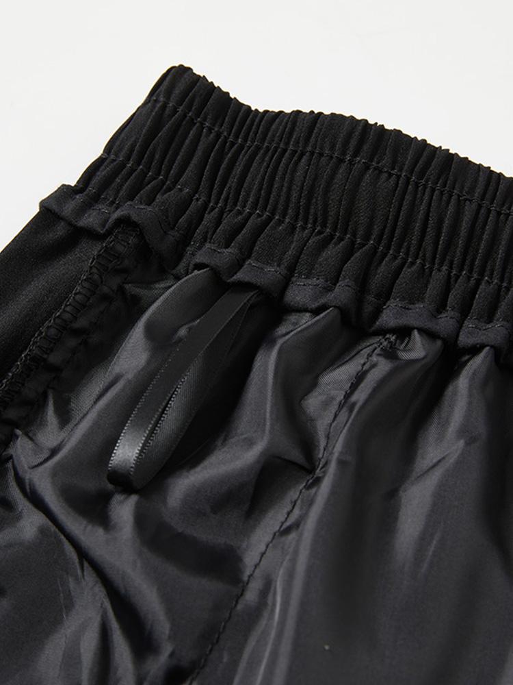 Elastic Waist Parachute Cargo Pants - Naturzy