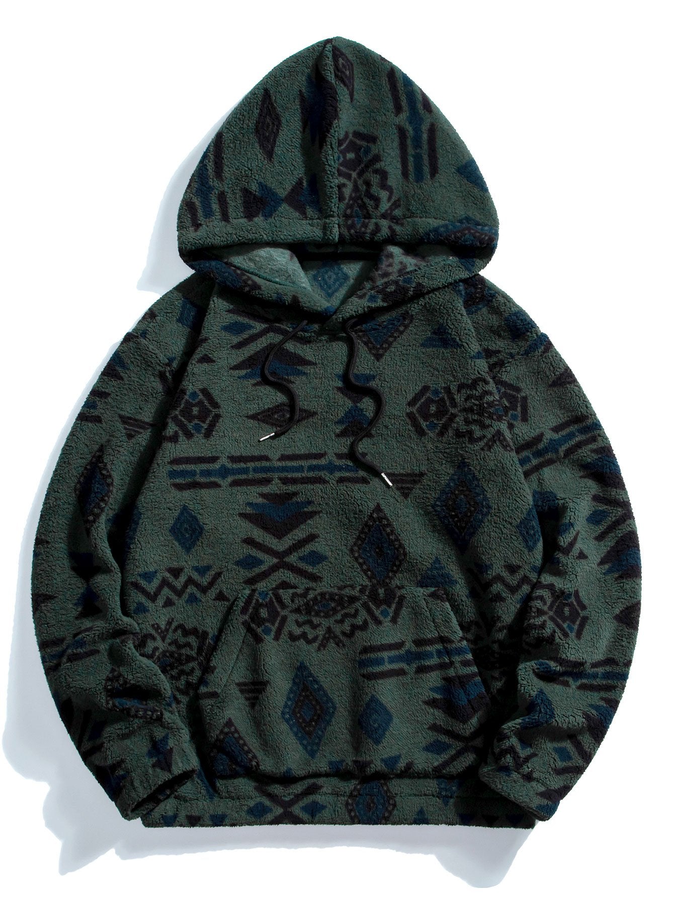 Aztec Print Teddy Hoodie - Naturzy