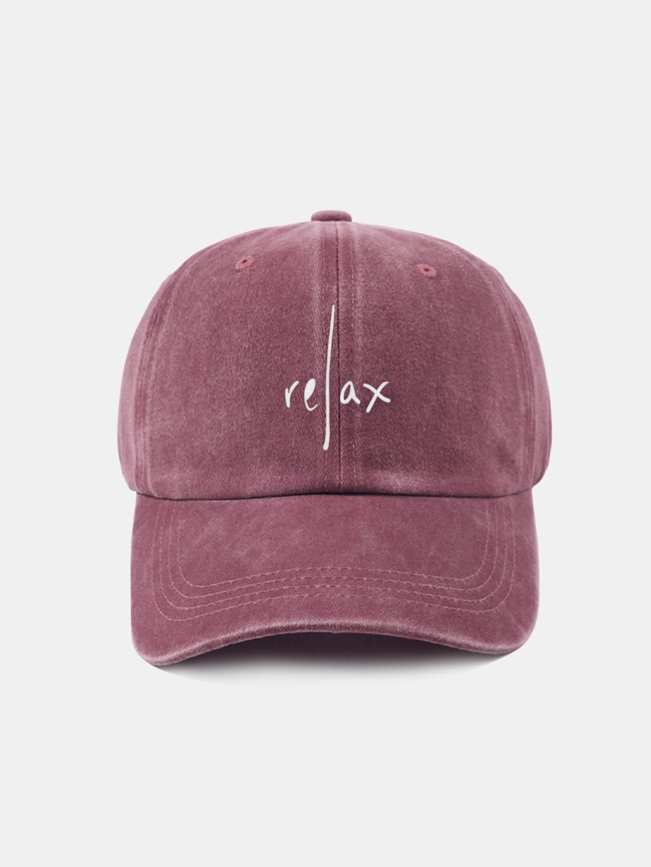 Relax Pattern Classic Retro Washed Distressed Cotton Baseball Cap - Naturzy