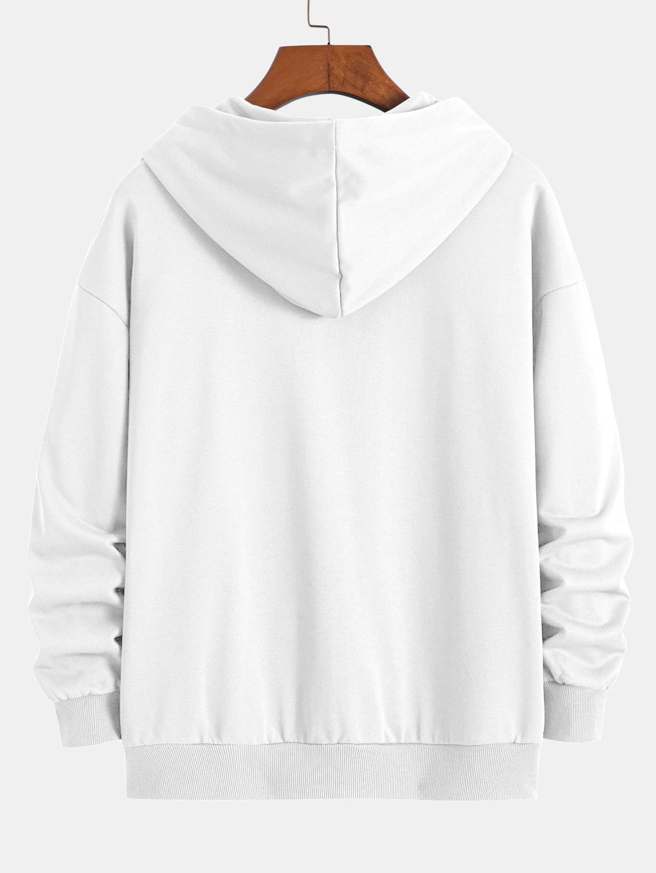 Basic Relax Fit Zip Hoodie - Naturzy