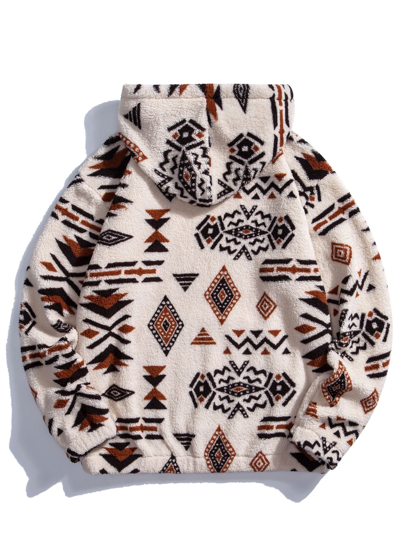 Aztec Print Teddy Hoodie - Naturzy