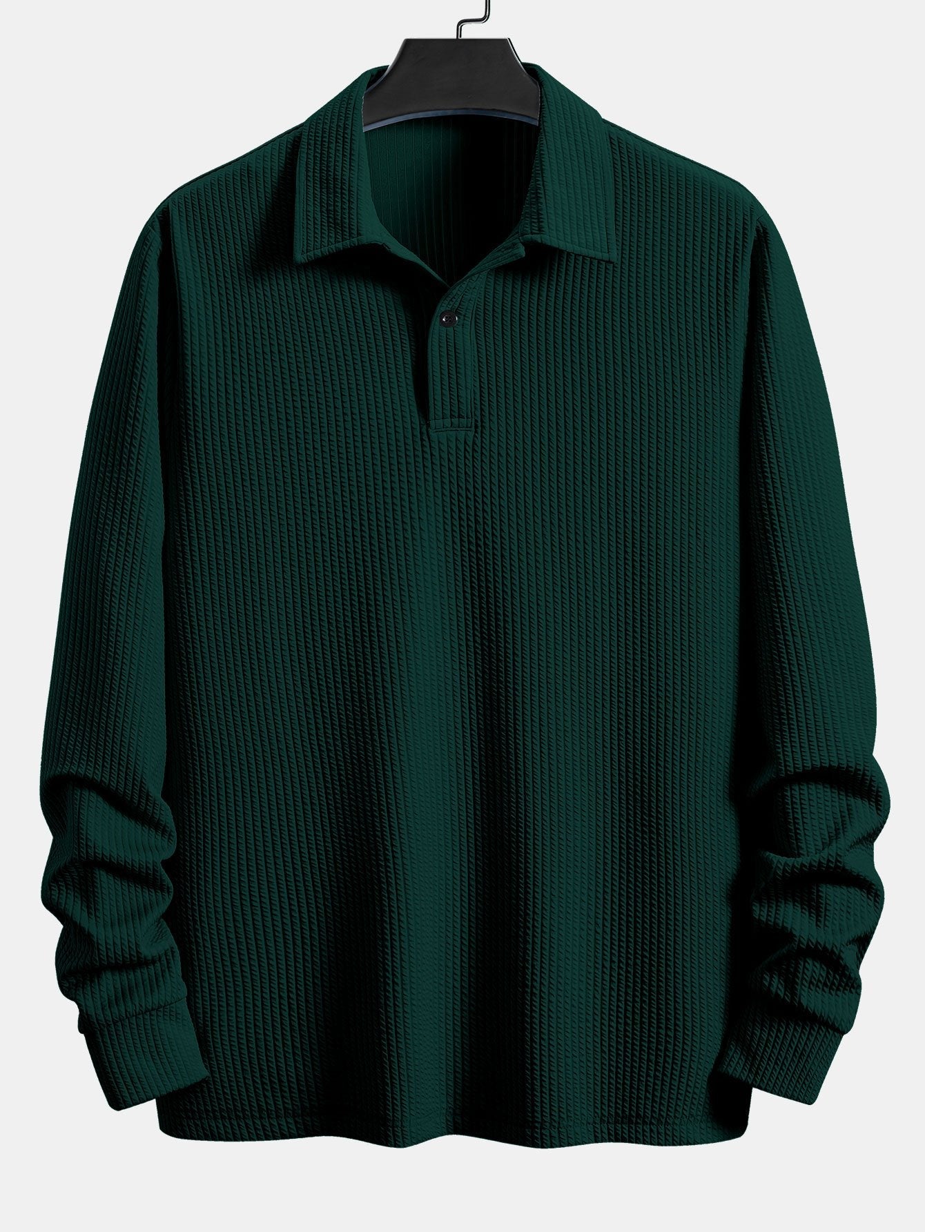 Long Sleeve Ribbed Polo - Naturzy