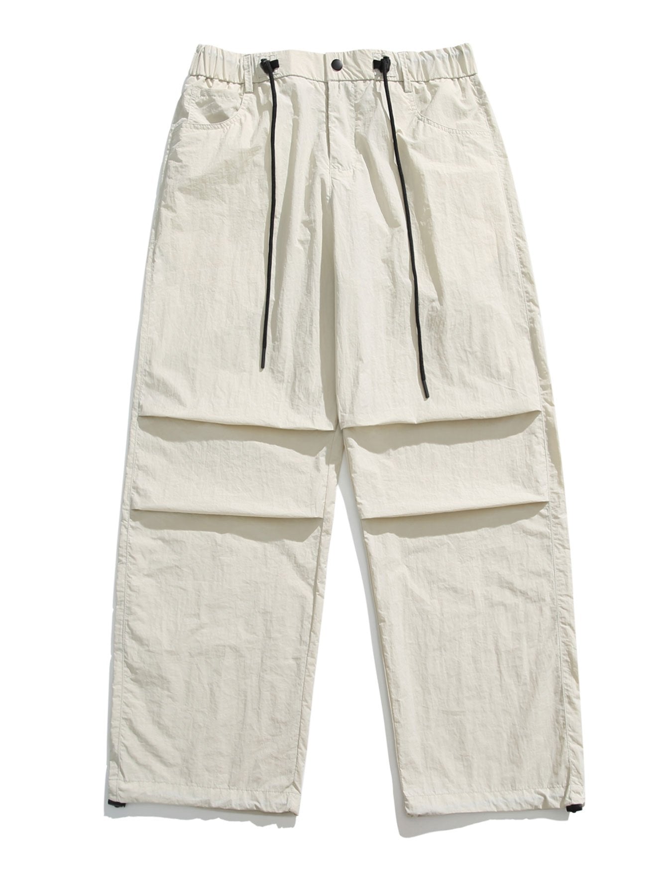 Elastic Waist Parachute Pants - Naturzy